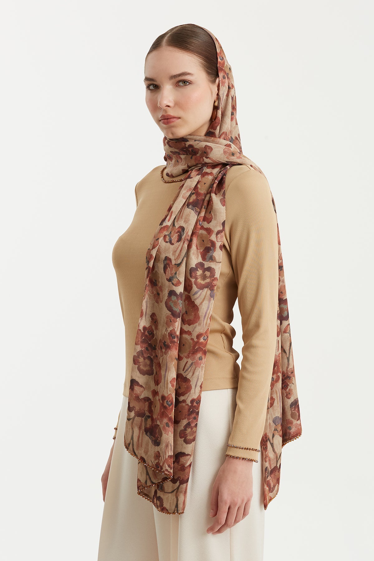 Floral Pattern Shawl