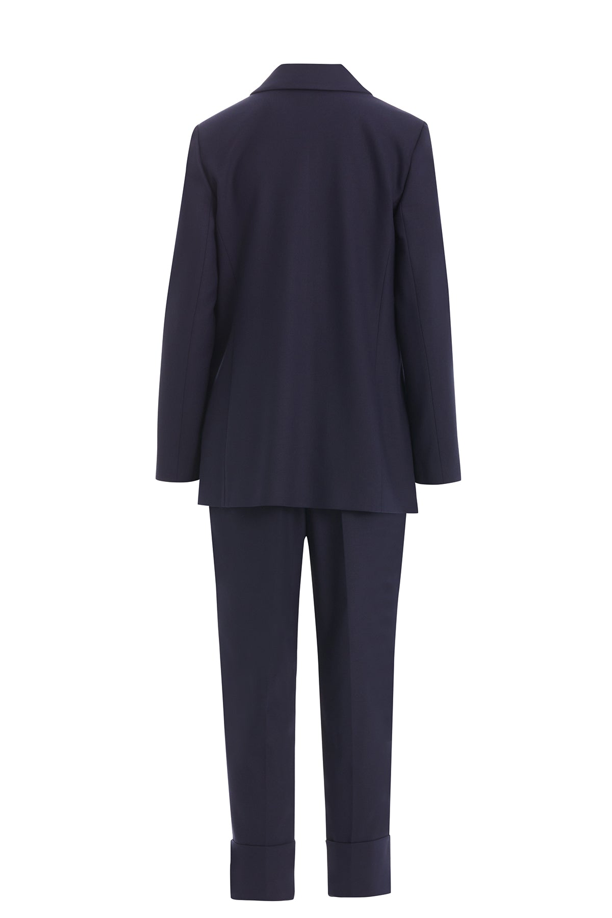 Purple Trouser Set with Single Button Detail
