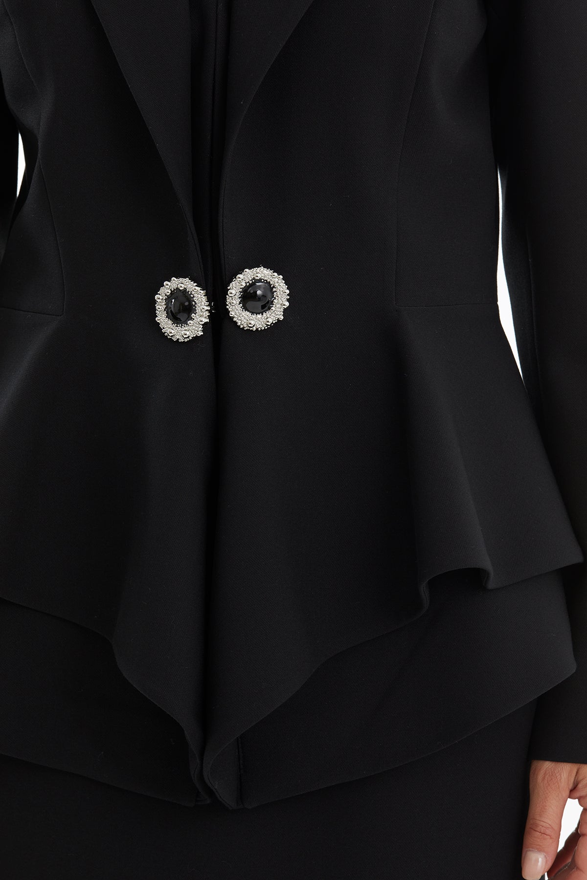Black Fitted Skirt Set