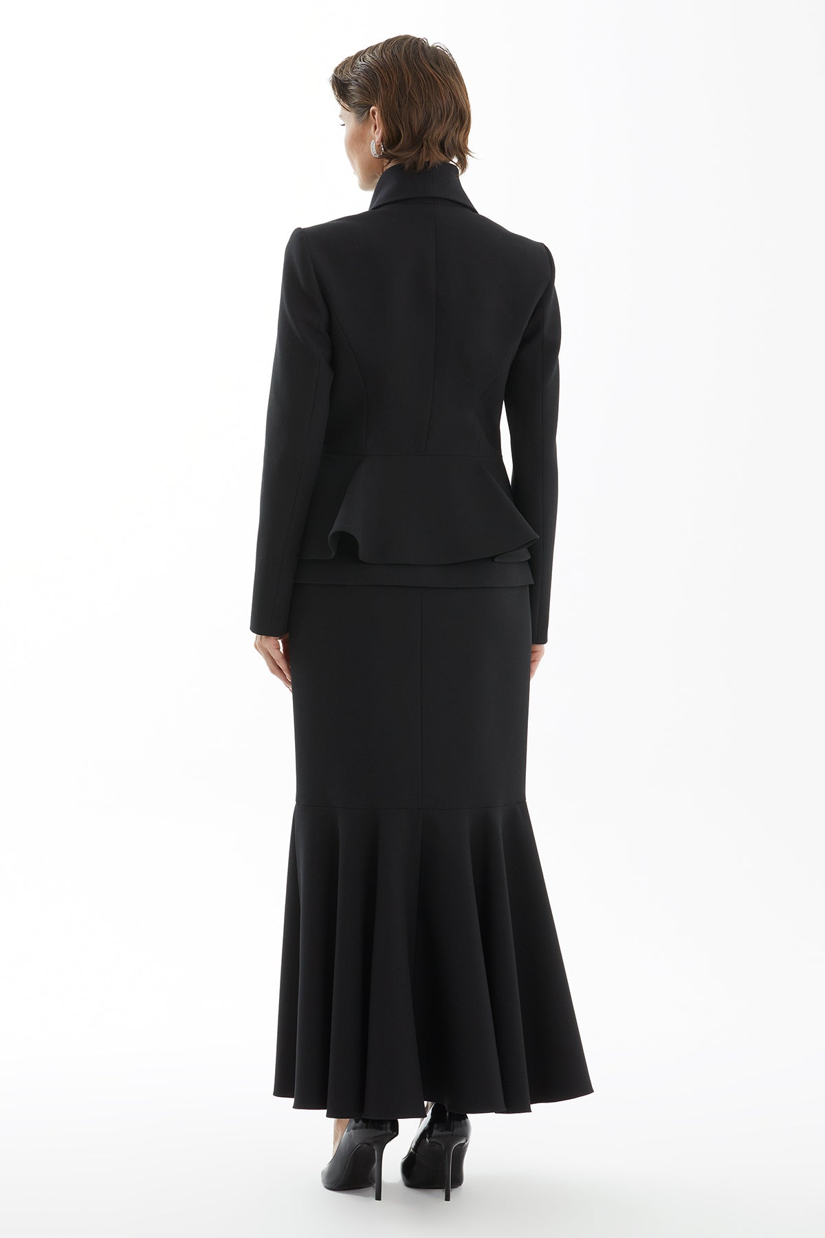 Black Fitted Skirt Set