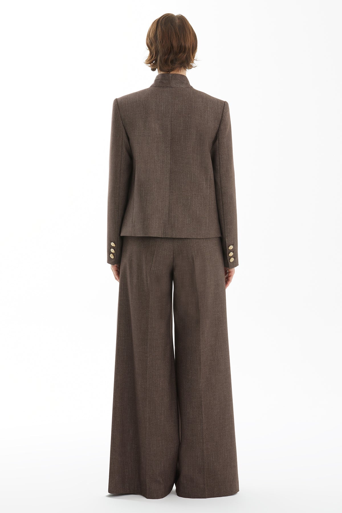 Brown Masculine Cut Trouser Set