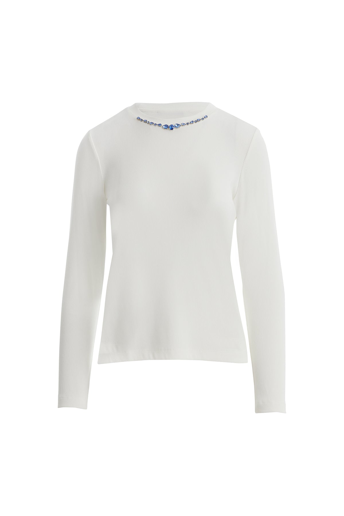 Ecru Blouse with Bead Embroidery Detail