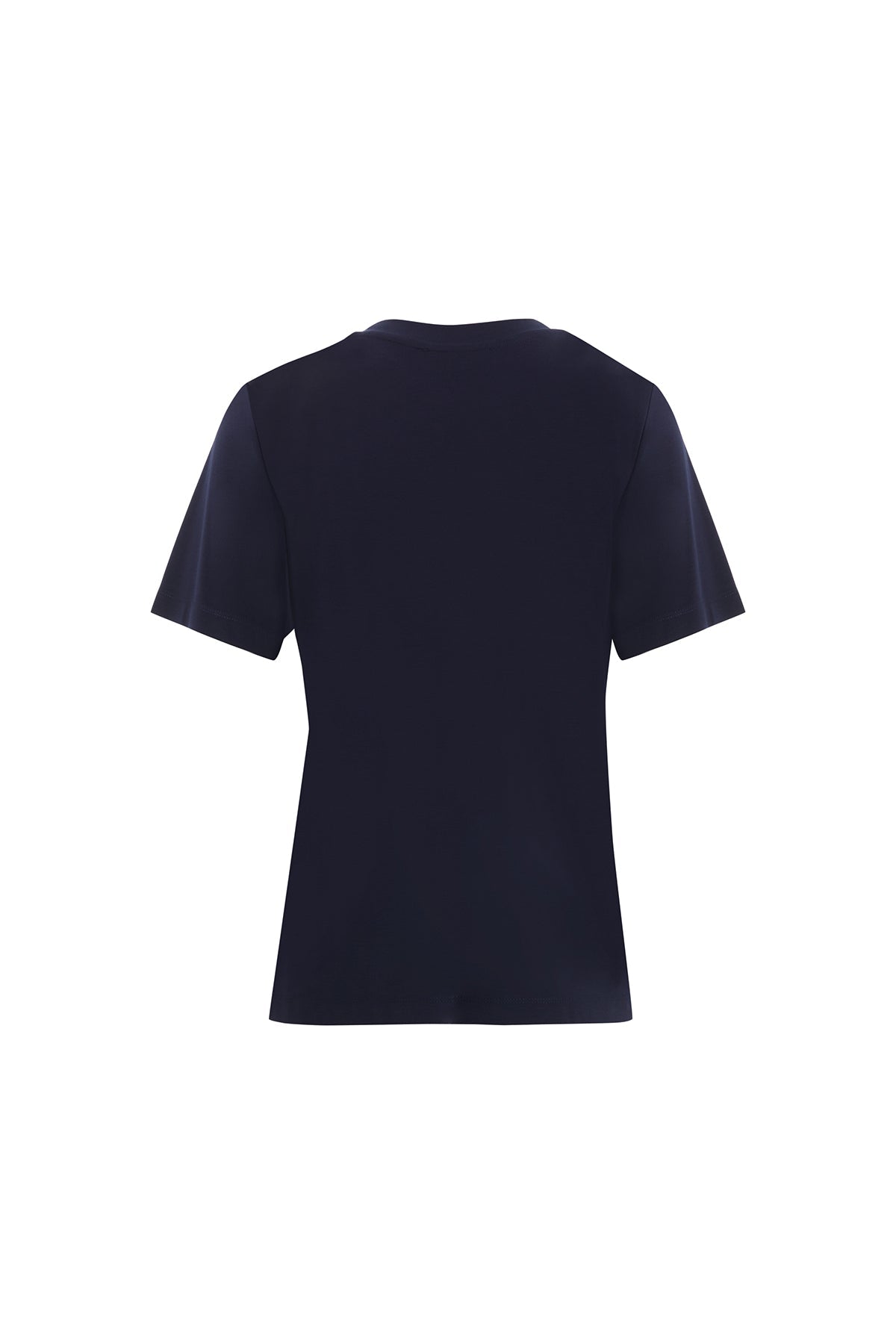 Dark Navy T-Shirt with Stitch and Sequin Detail