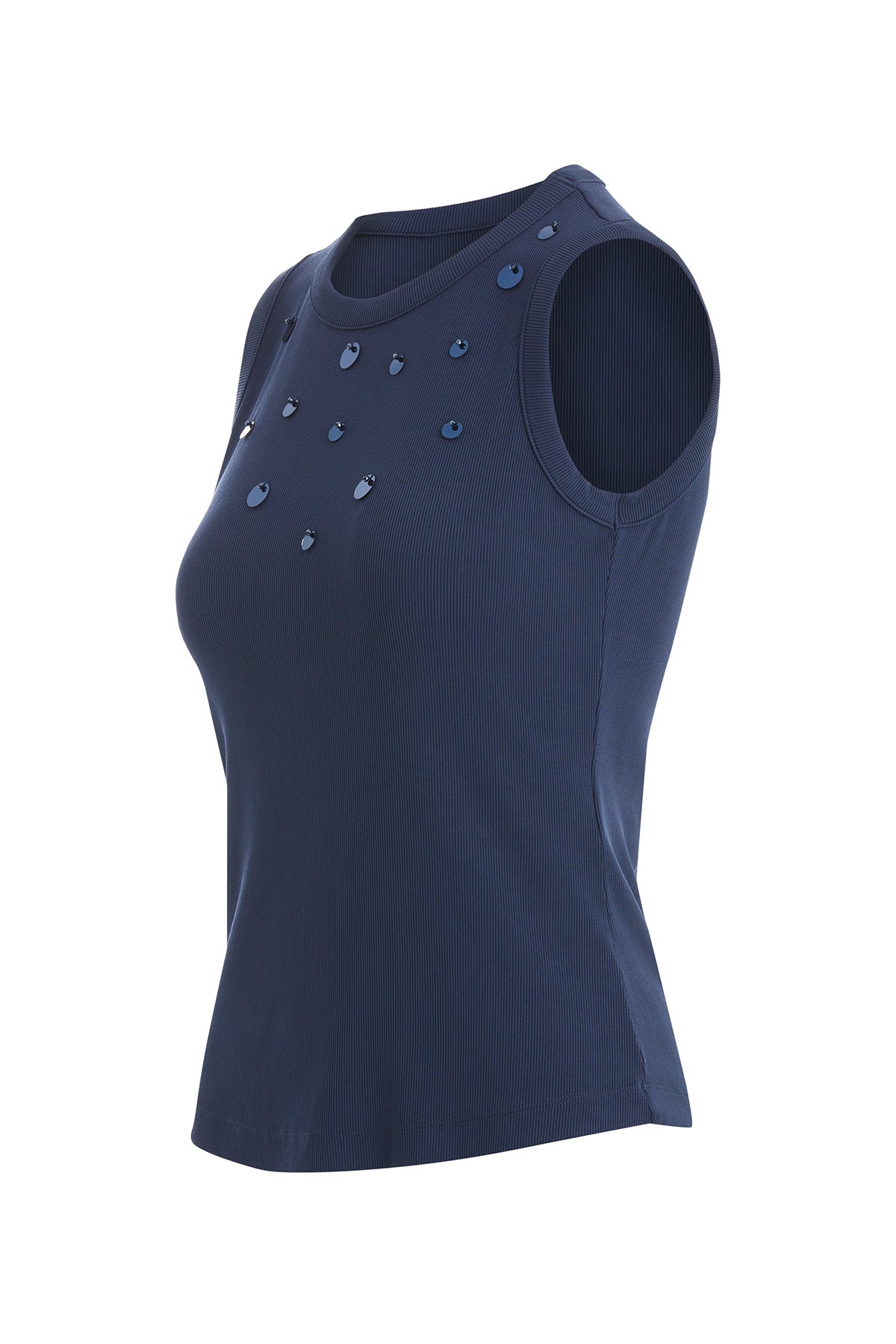Dark Navy Sequin Detail Camisole