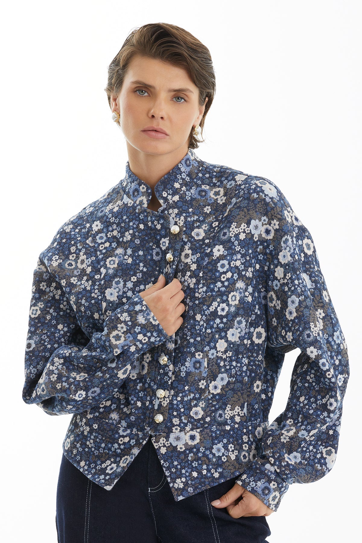 Floral Print Bomber Jacket