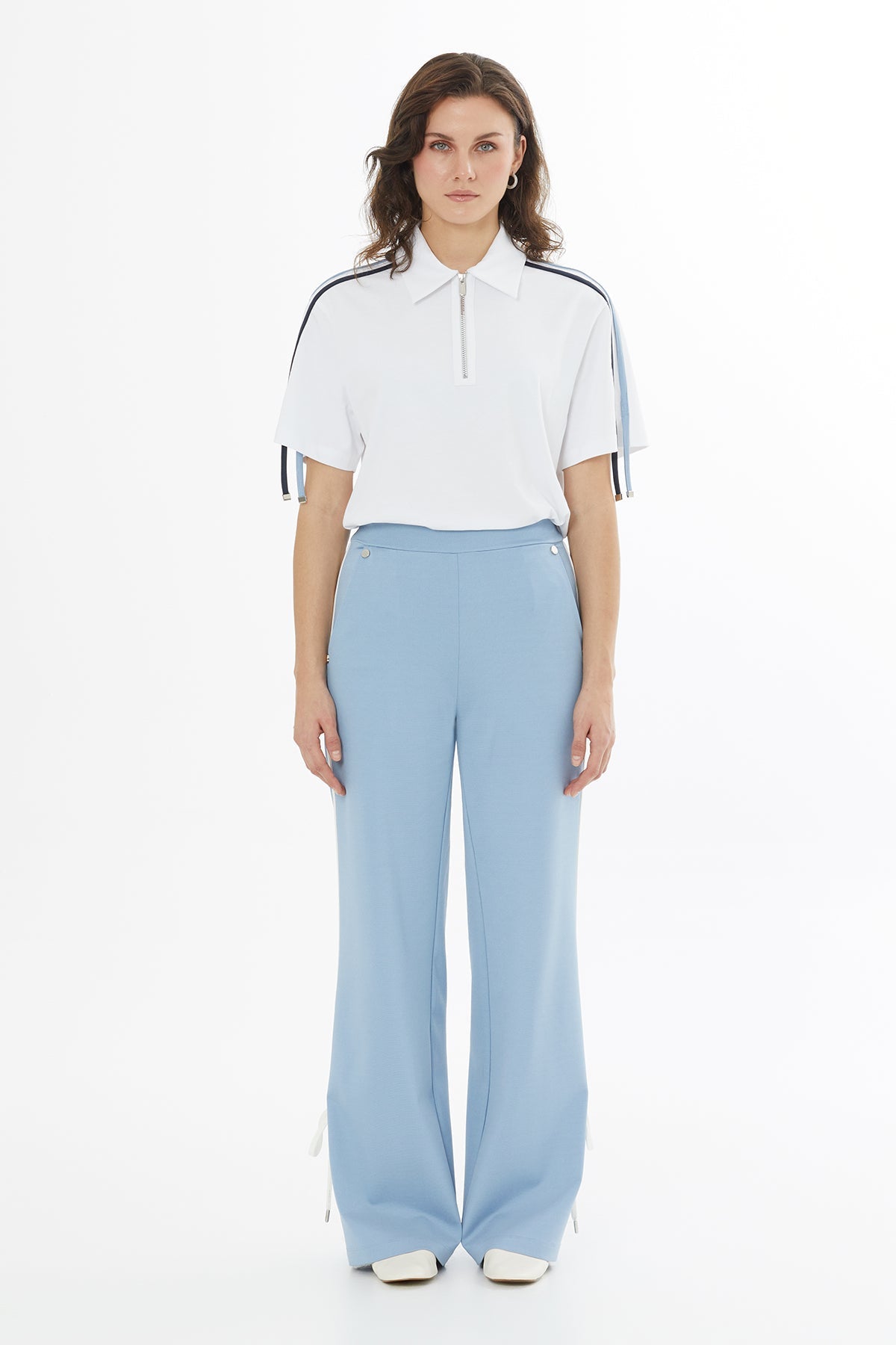 Blue Trim Detail Sweatpants