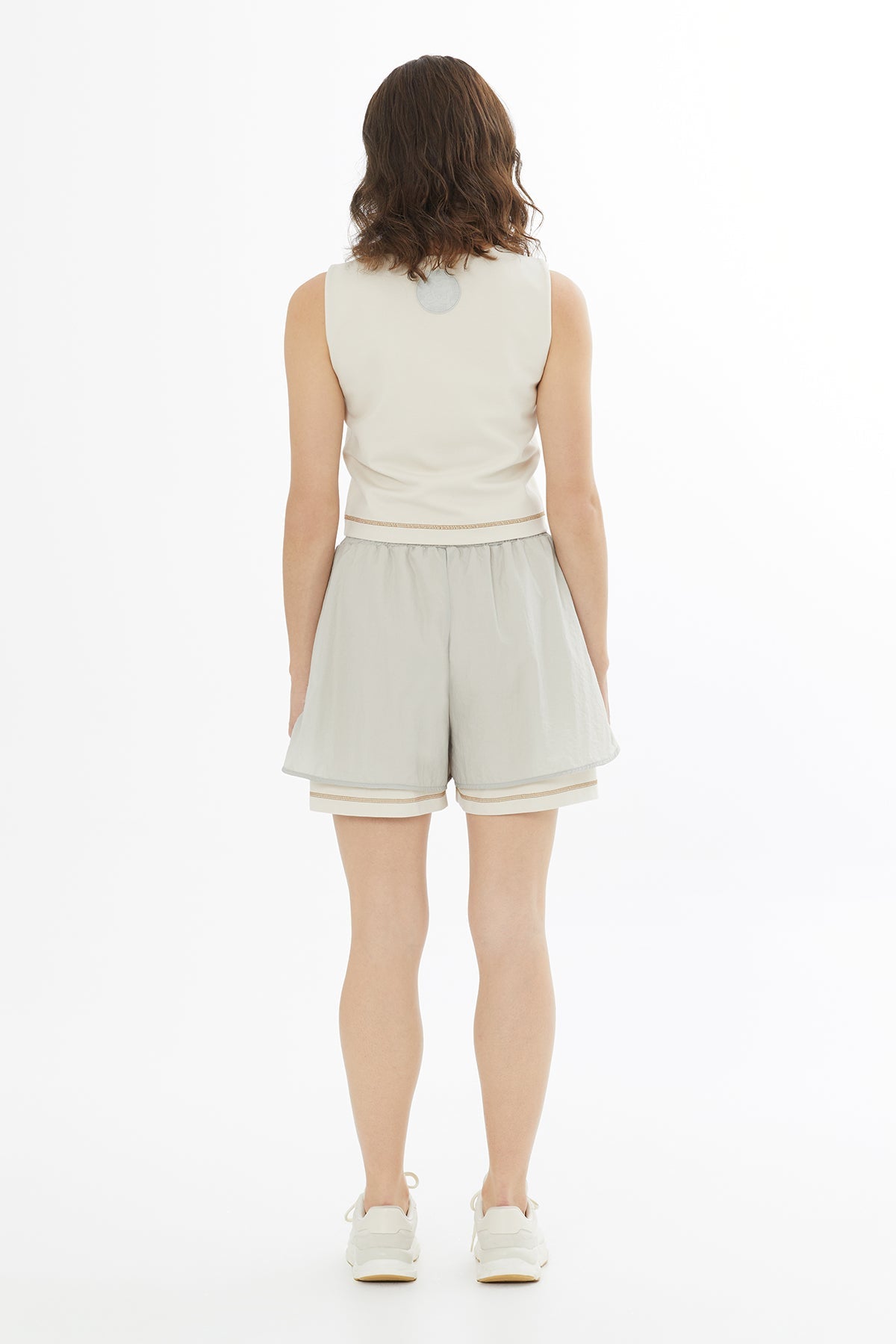 Beige Technical Fabric Shorts