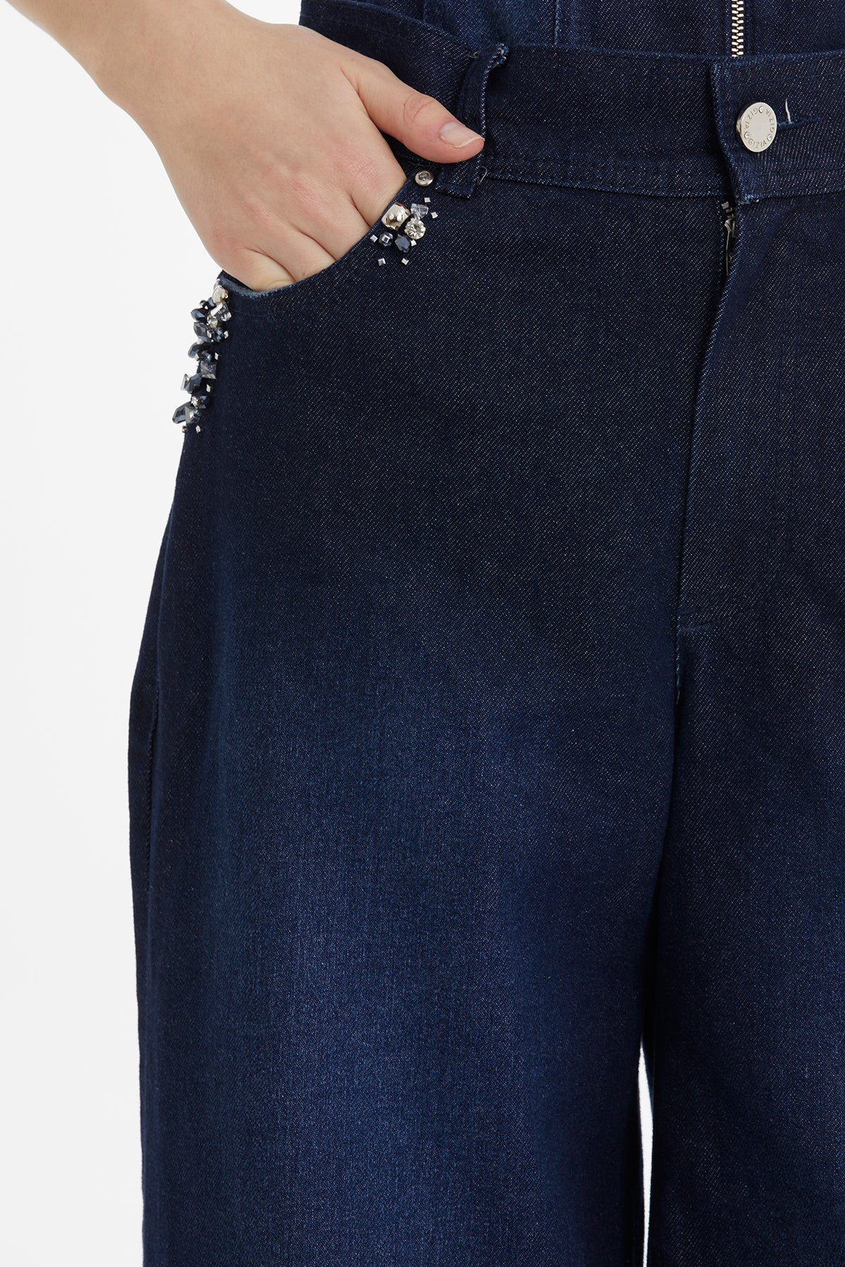 Embroidered Detail Jeans