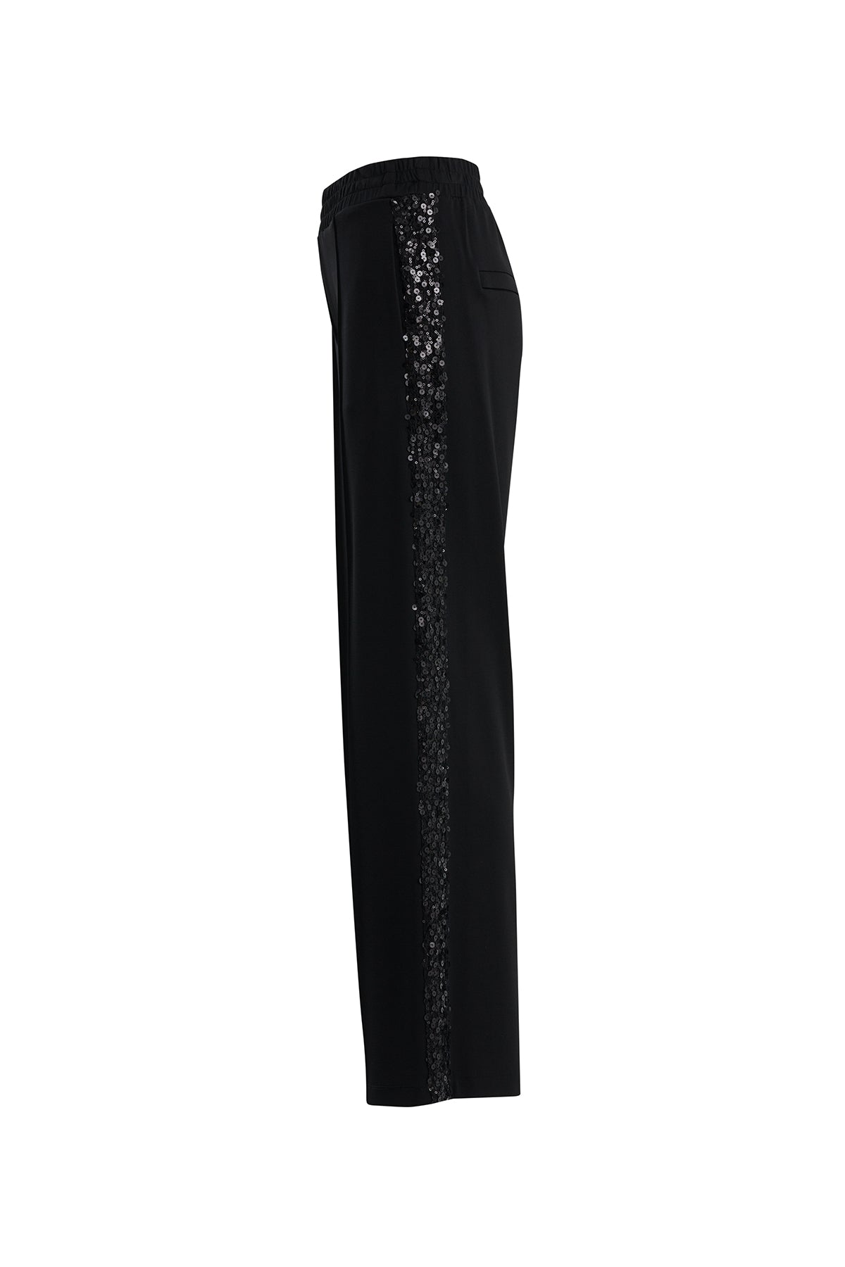Black Sequin Side Detail Sweatpants