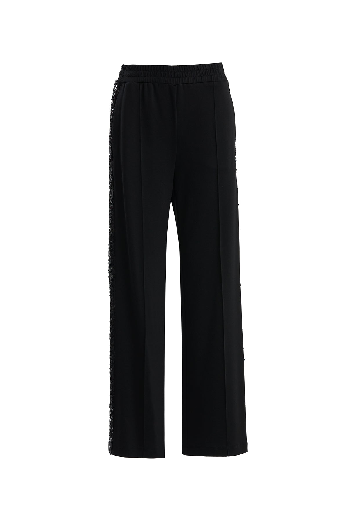 Black Sequin Side Detail Sweatpants