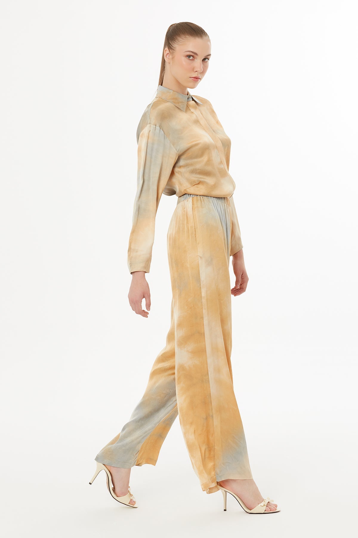 Elasticated Waist Printed Trousers