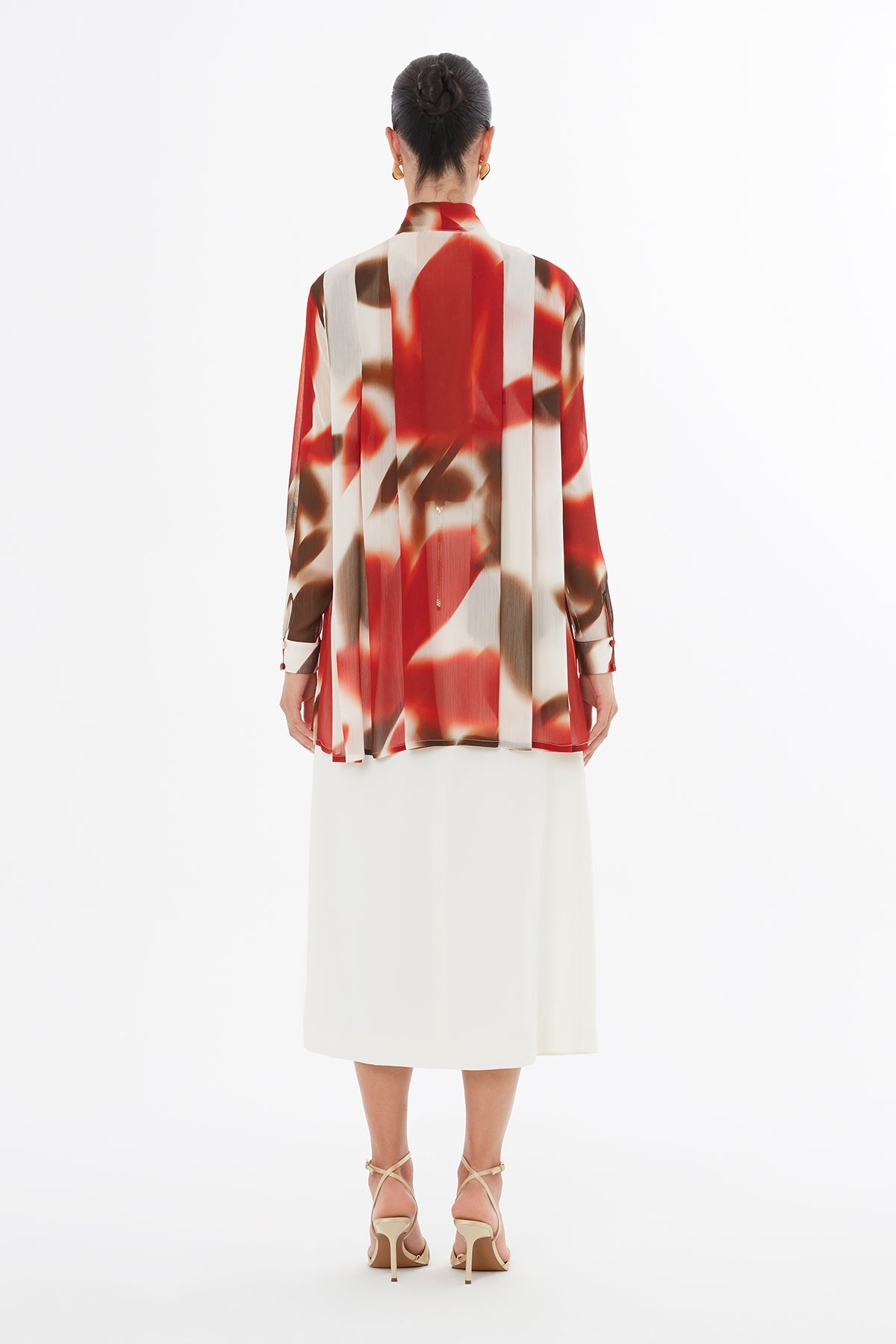 Tie Detail Balloon Sleeve Blouse