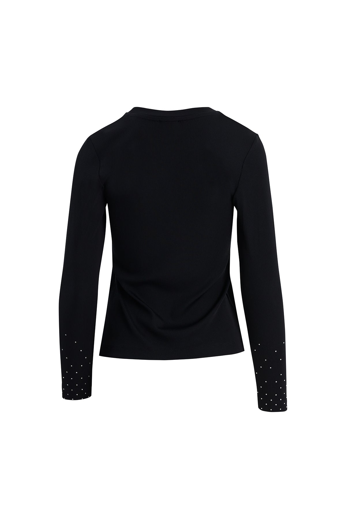 Black Crystal Appliqué Detail Blouse