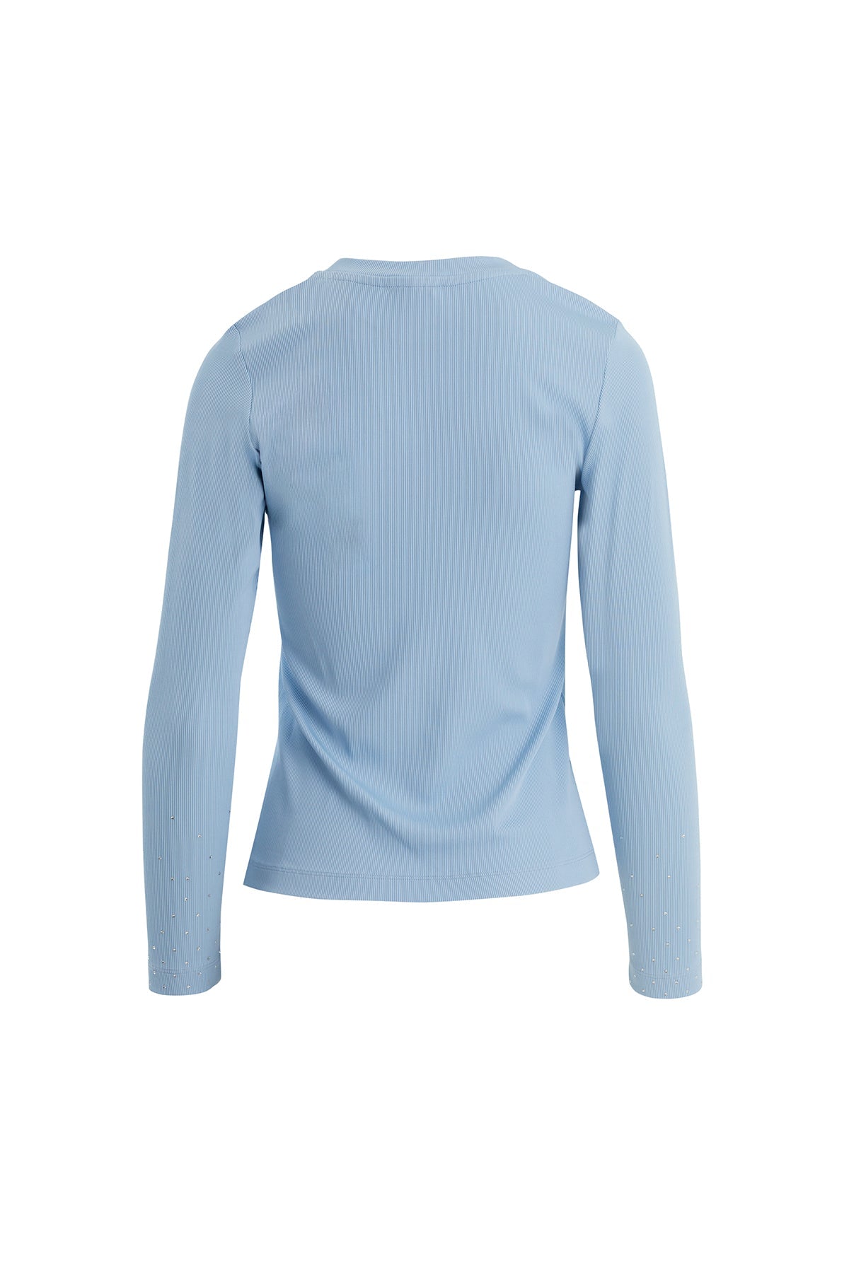 Blue Crystal Appliqué Detail Blouse