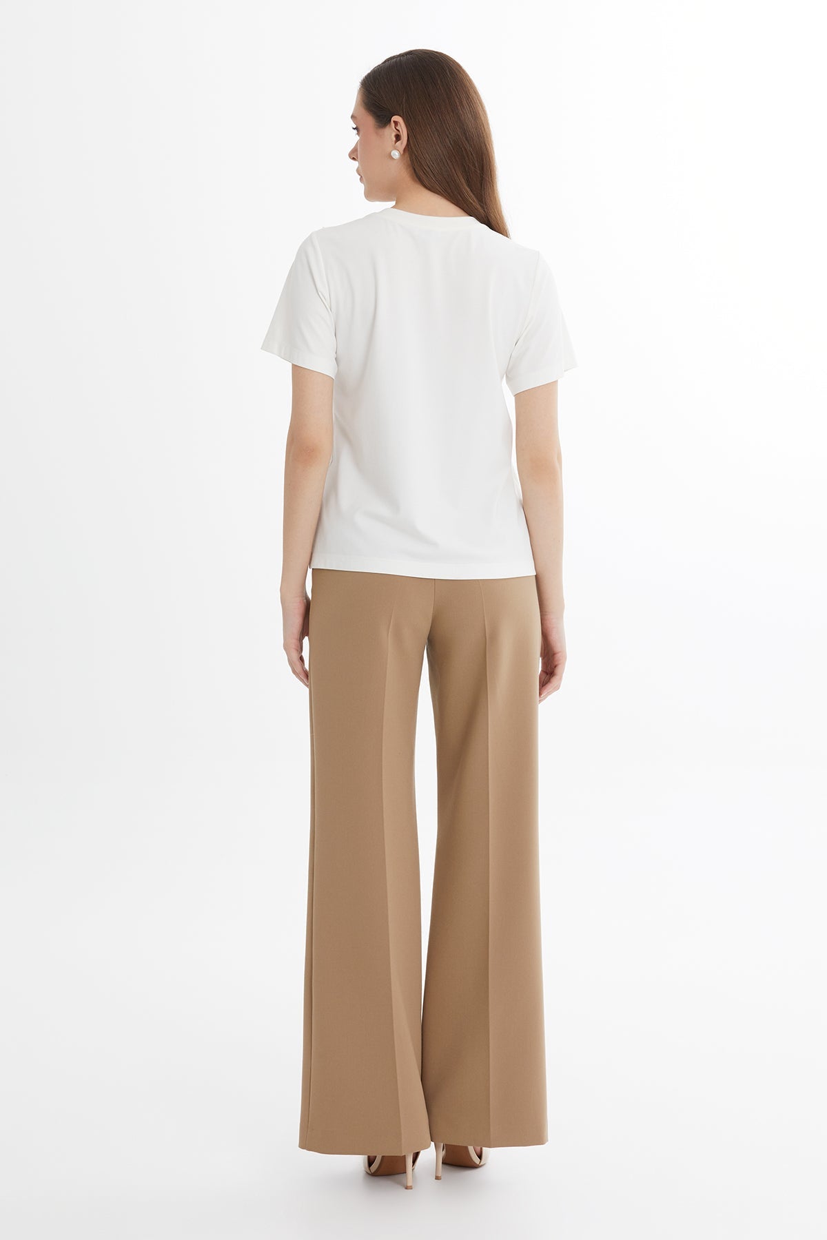 Ecru Embroidered Detail T-Shirt