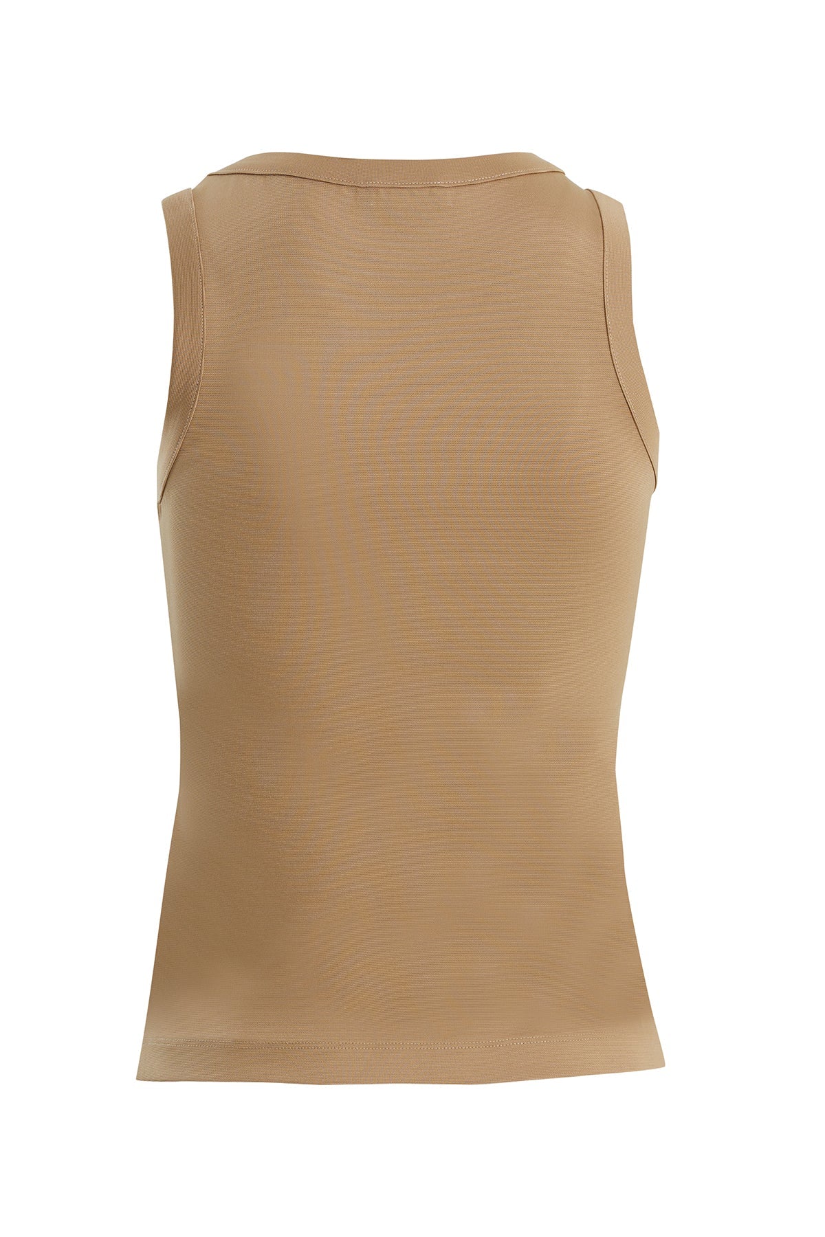 Beige Embroidered Detail Tank Top