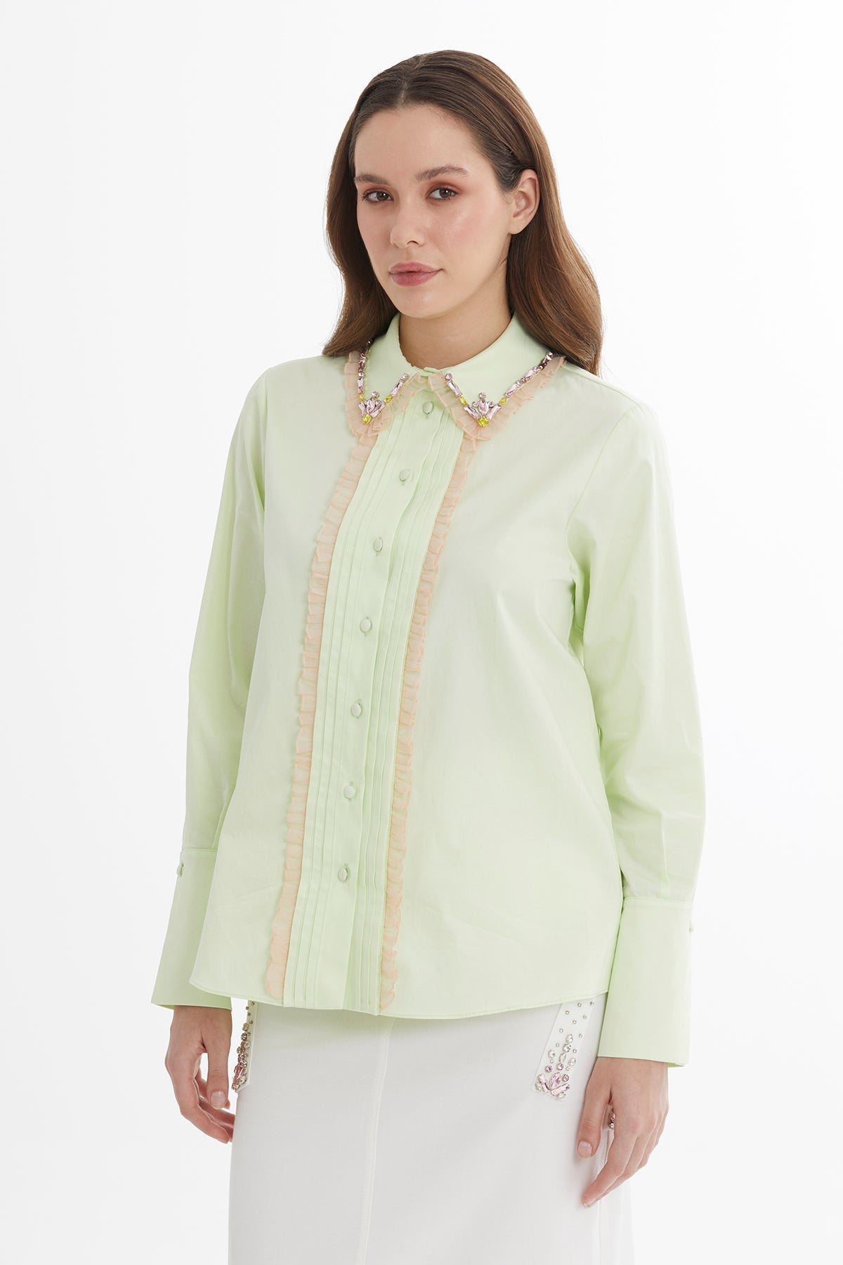 Green Embroidered Shirt