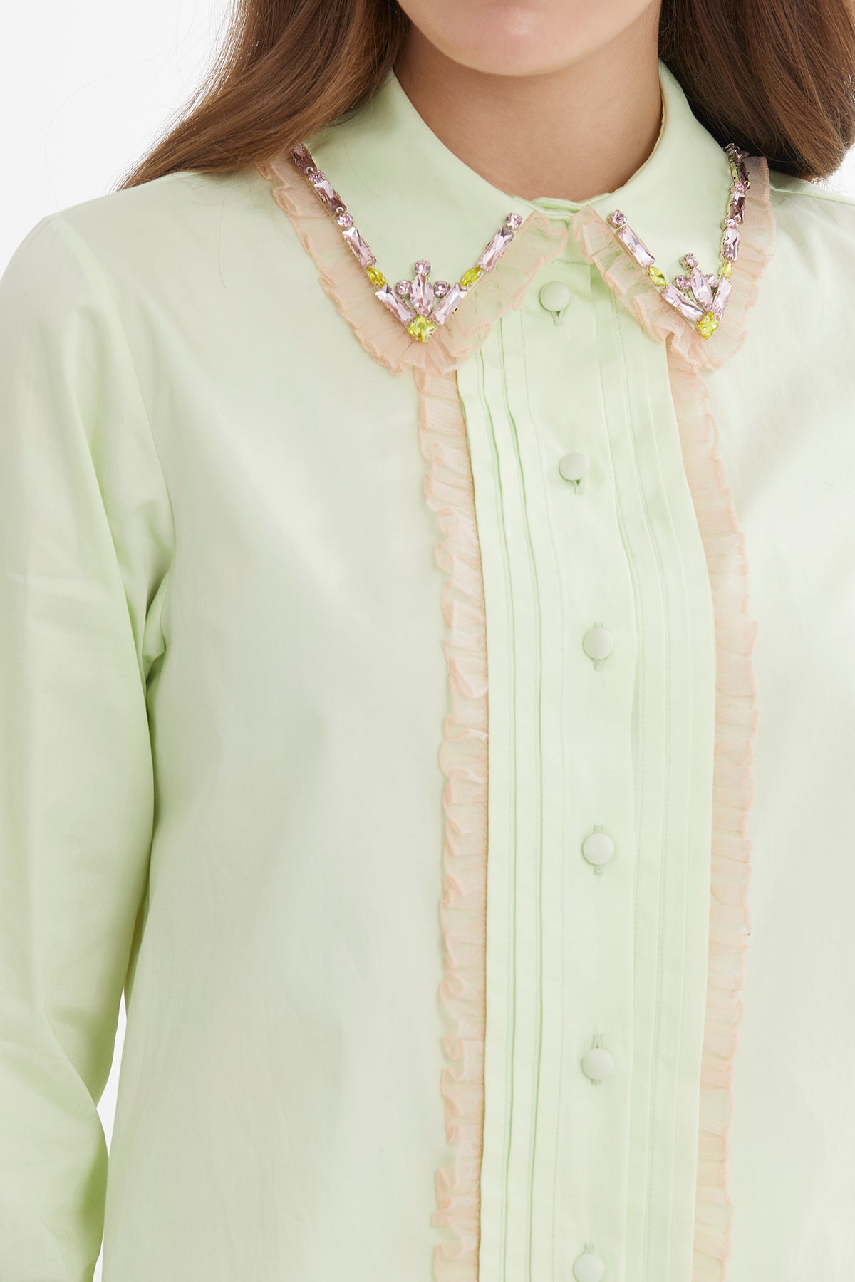 Green Embroidered Shirt
