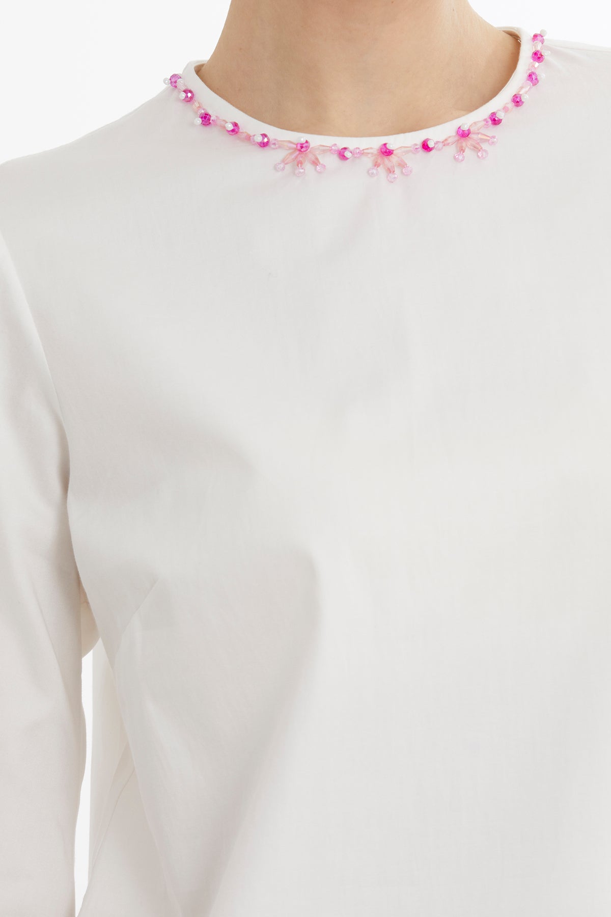 Ecru Guipure Embroidered Blouse