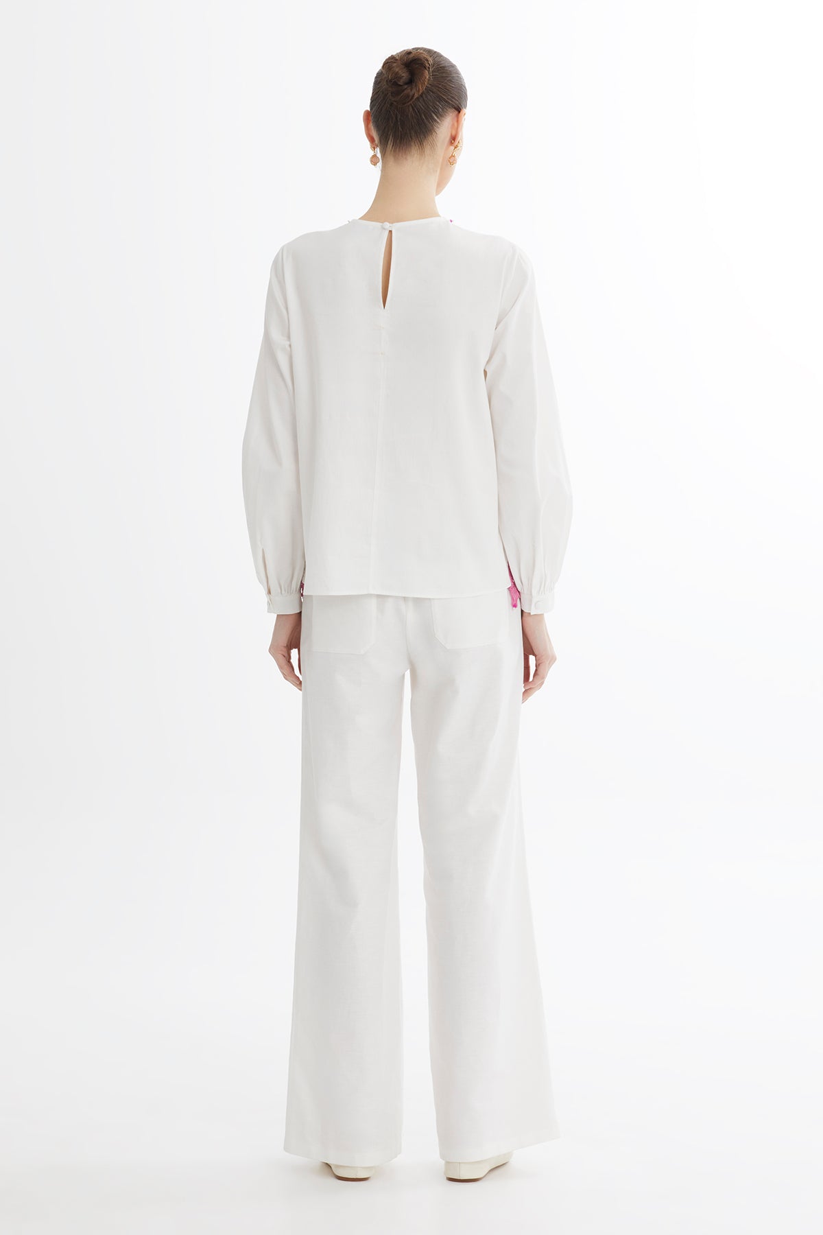Ecru Guipure Embroidered Blouse