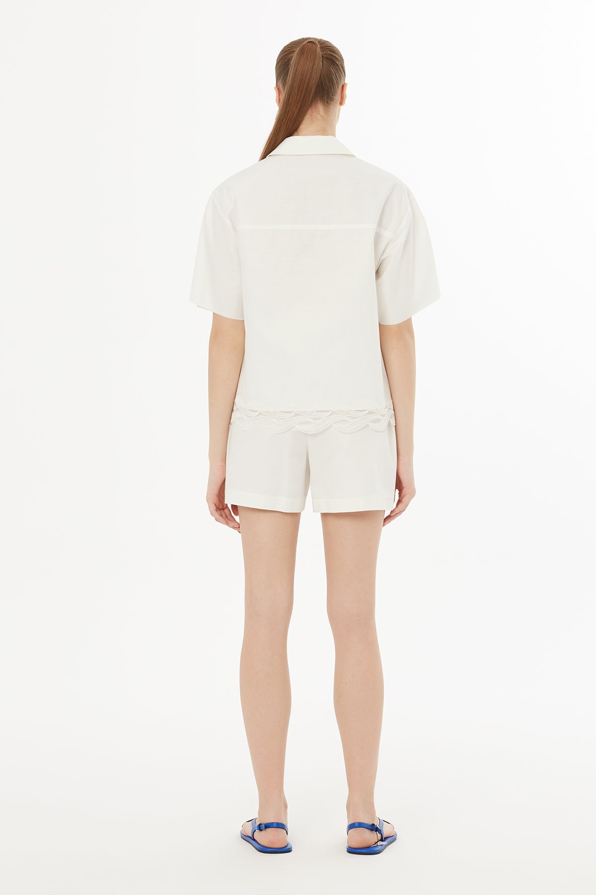 Ecru Pocket Detail Short-Sleeve Shirt