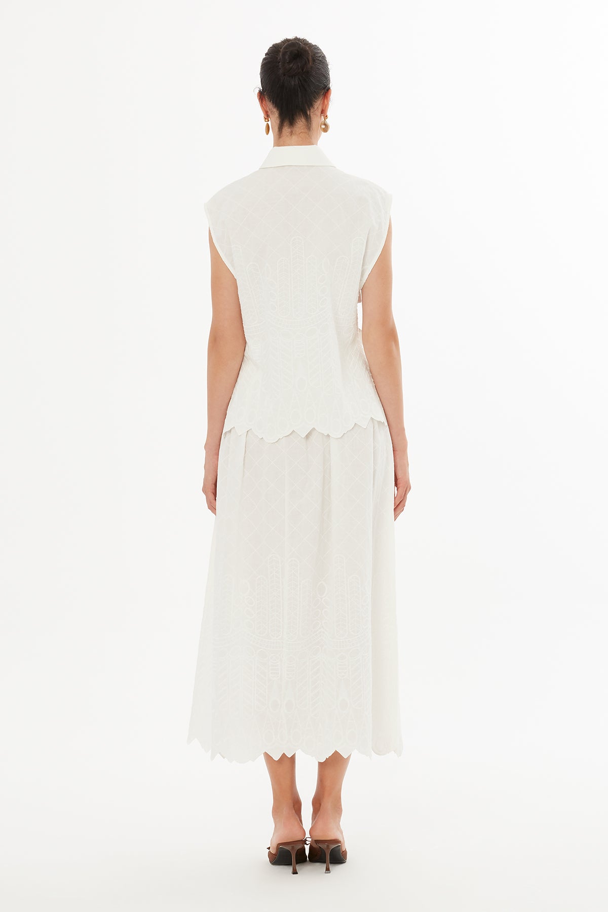 Ecru Buckle Detail Blouse