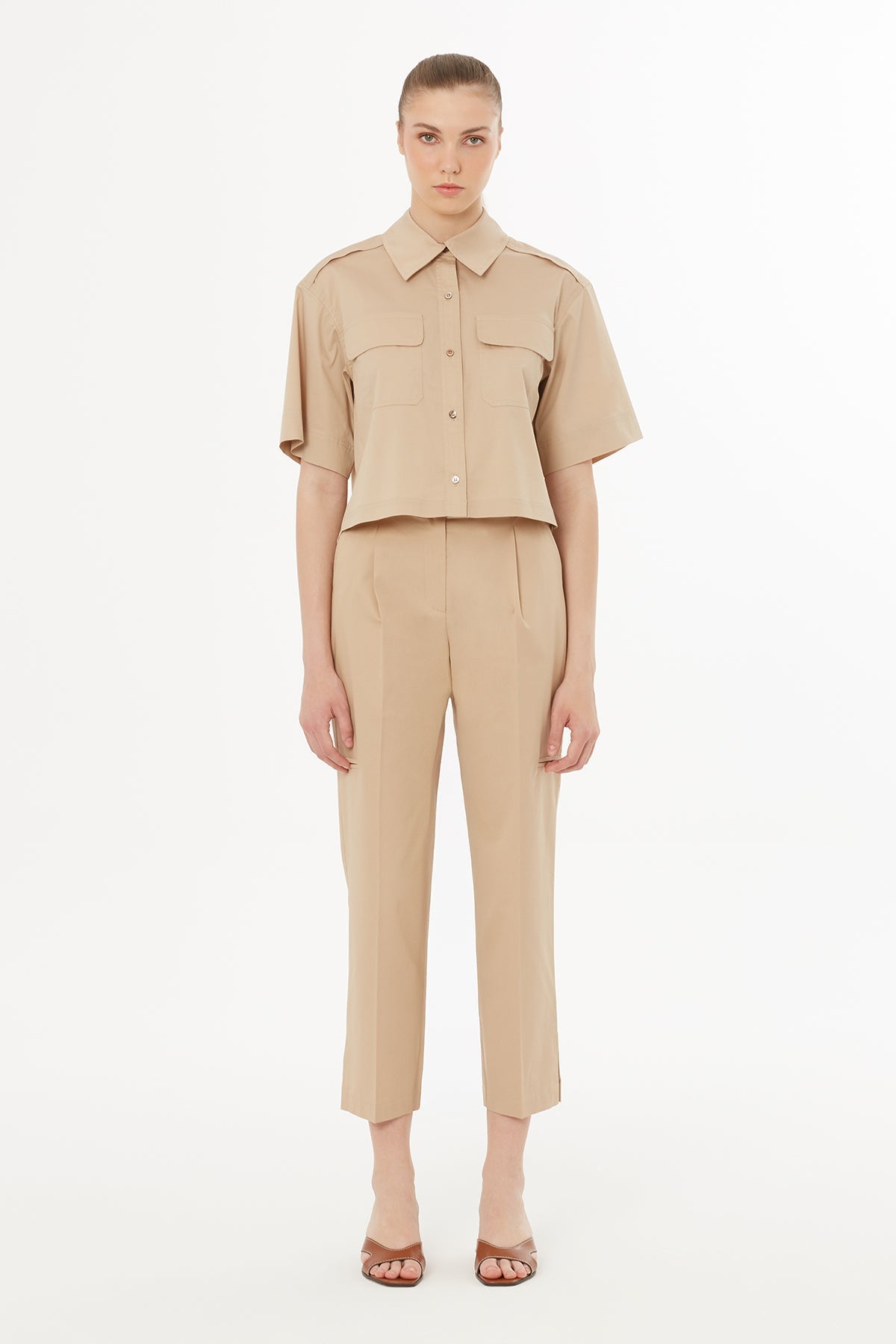 Brown Short Sleeve Shirt