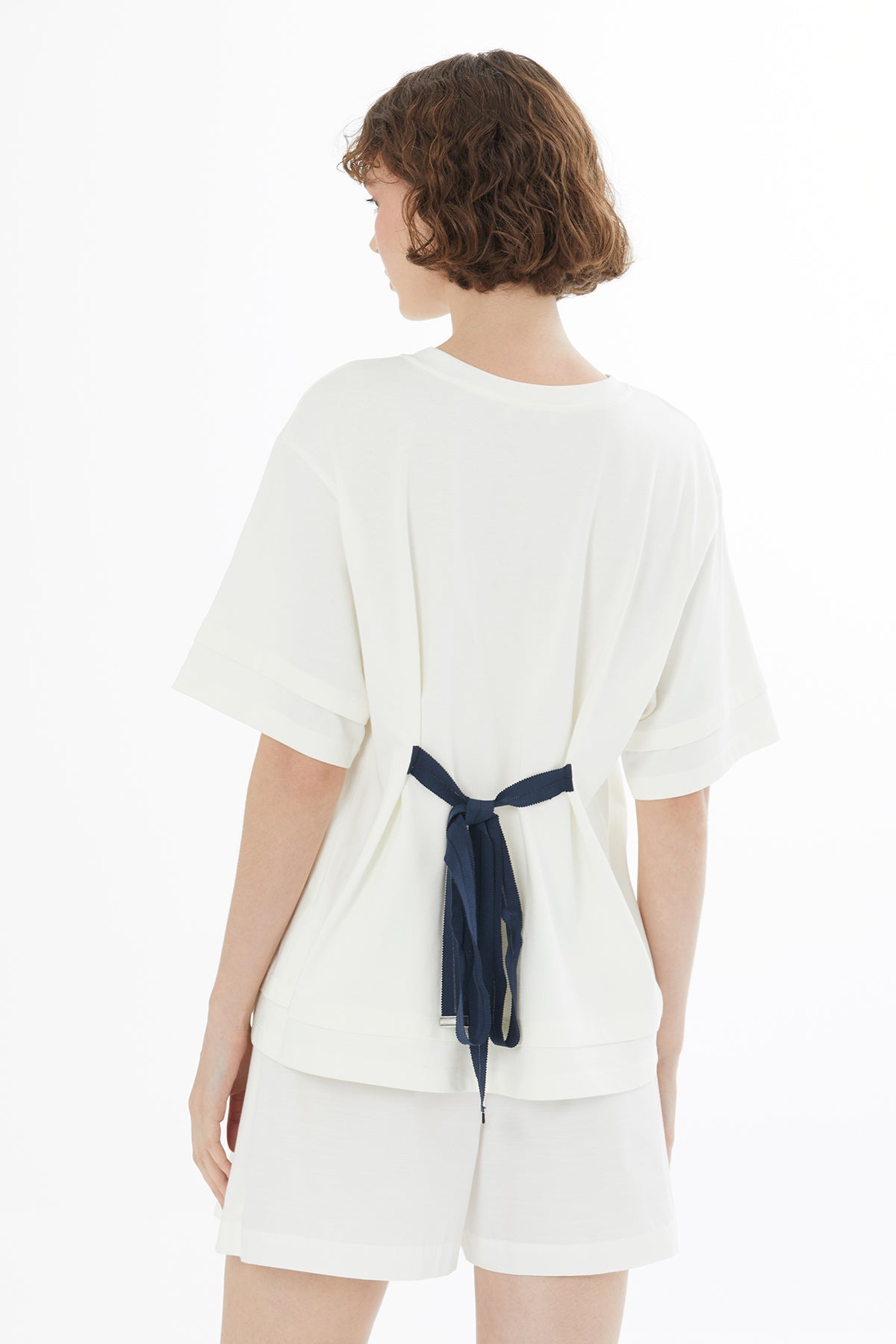 Ecru Accessory Detail T-Shirt