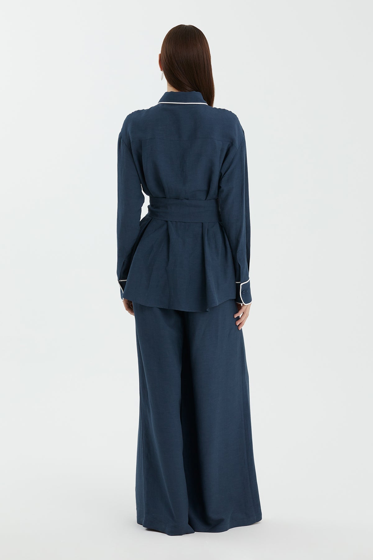 Dark Blue Contrast Detail Shirt