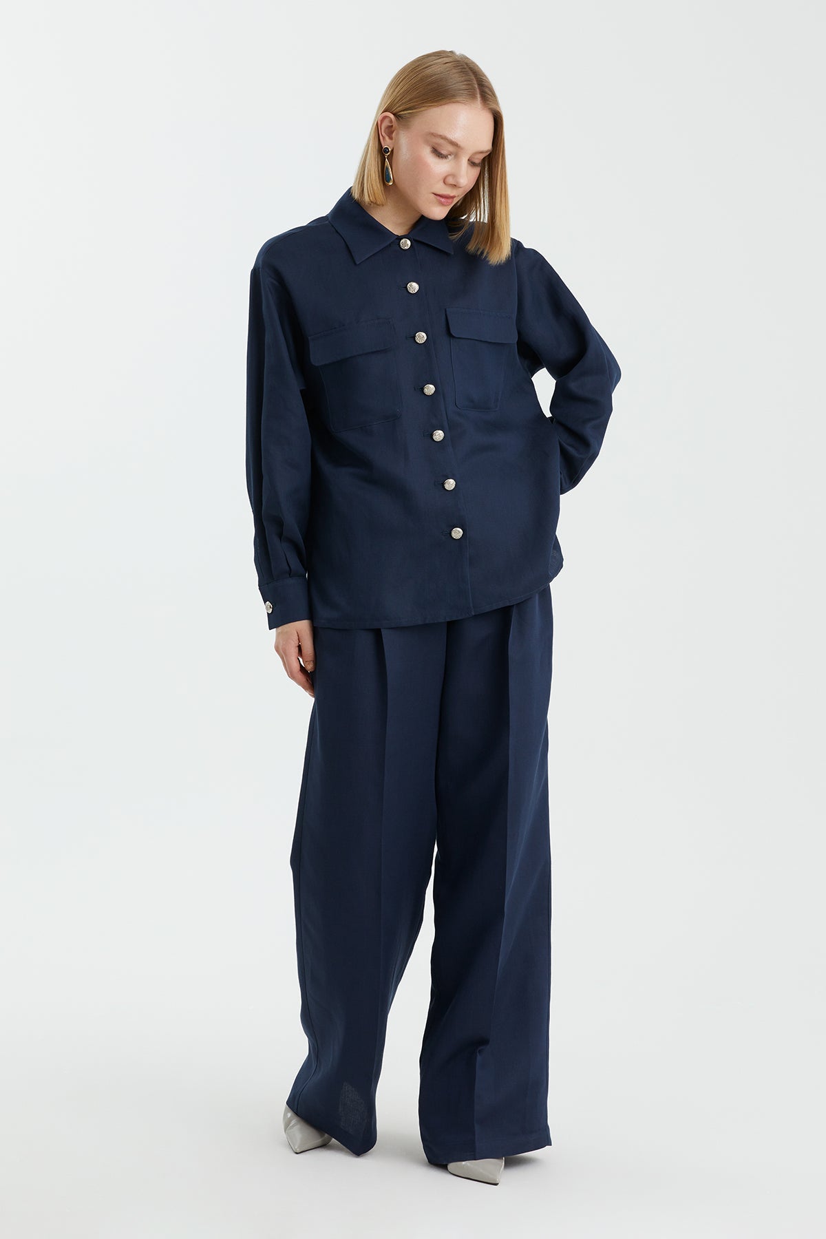 Dark Navy Long-Sleeve Shirt
