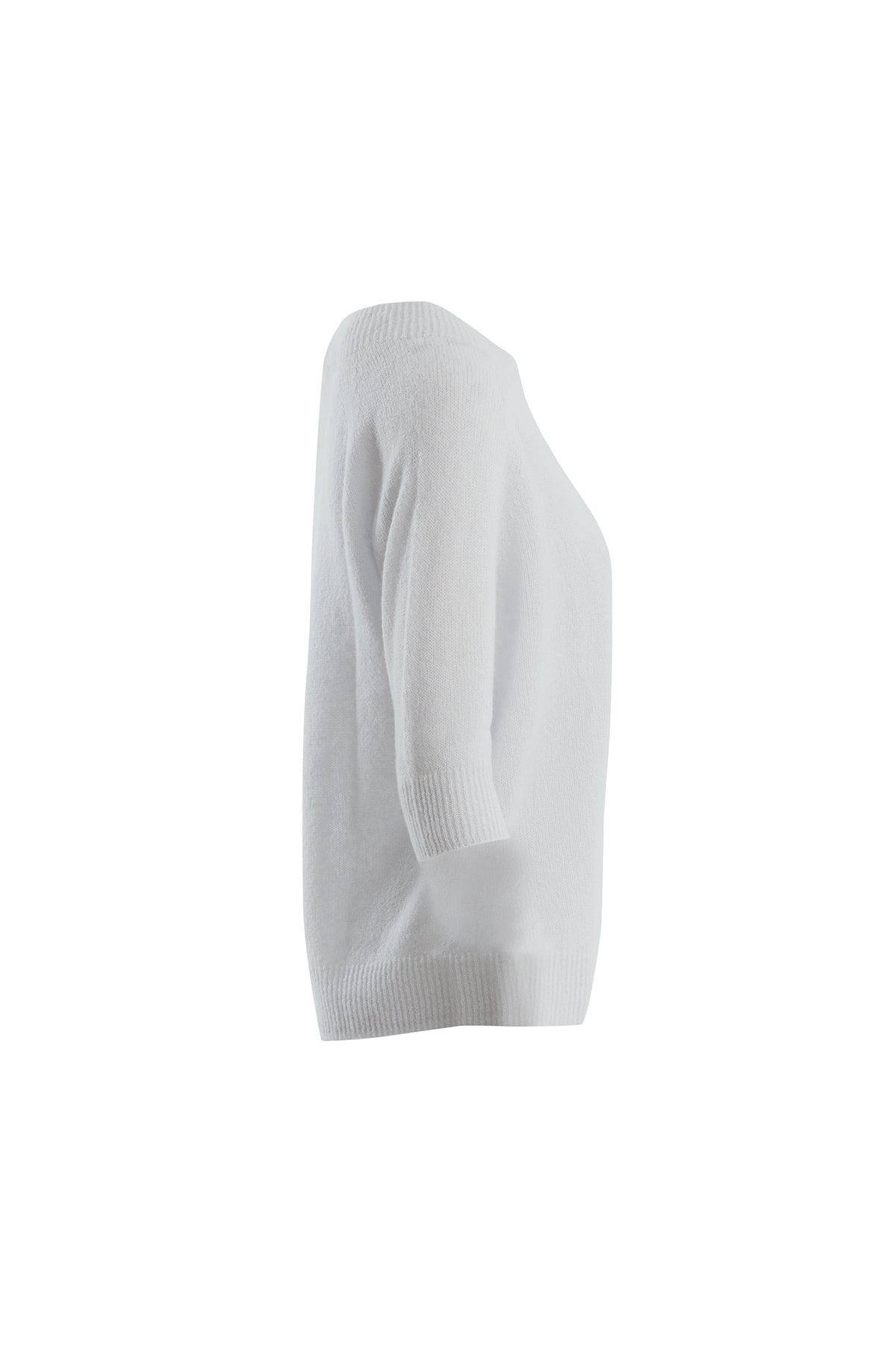 Blue Cashmere-Silk Blend Crewneck Knit