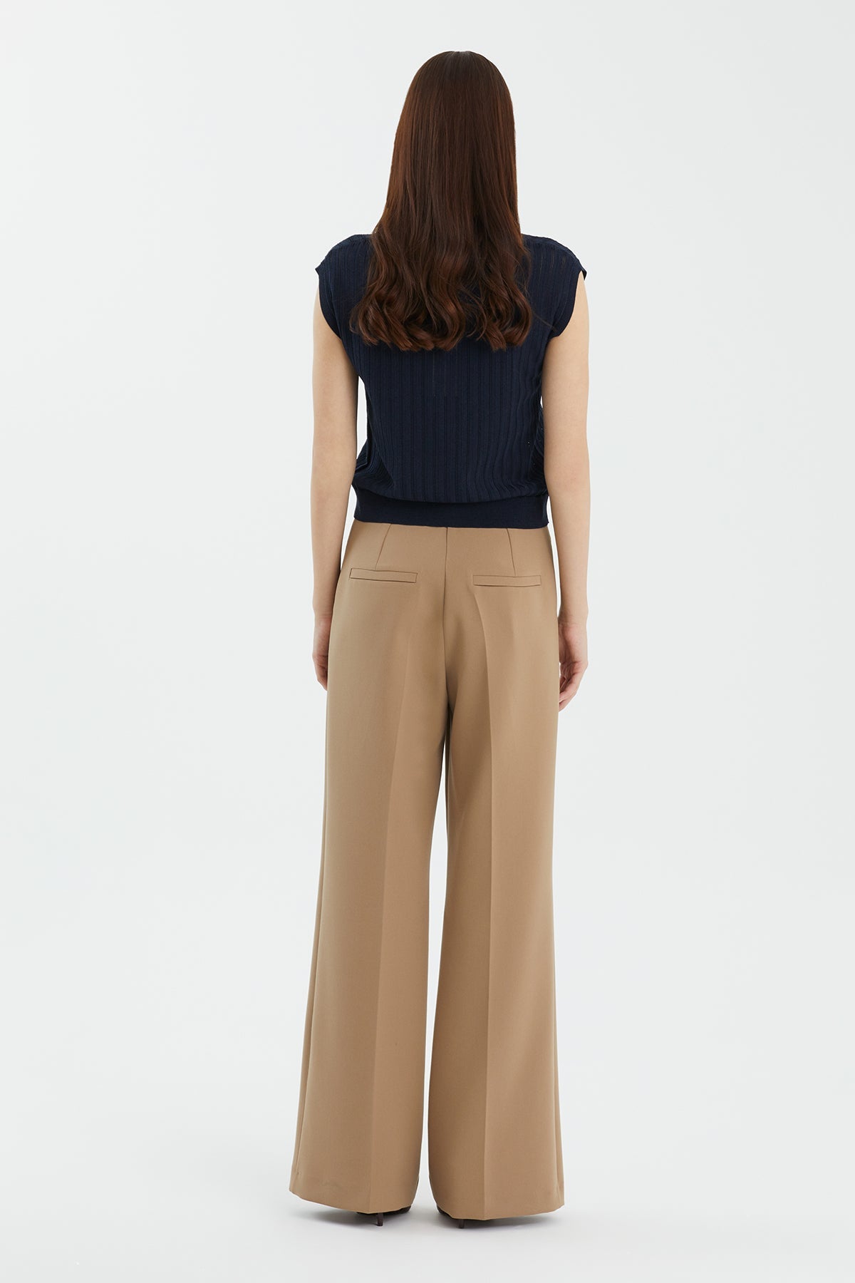 Blue Silk Blend Drop Sleeve Knit