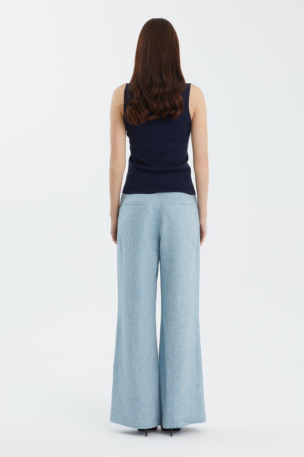 Dark Navy Silk Blend Strap Knit