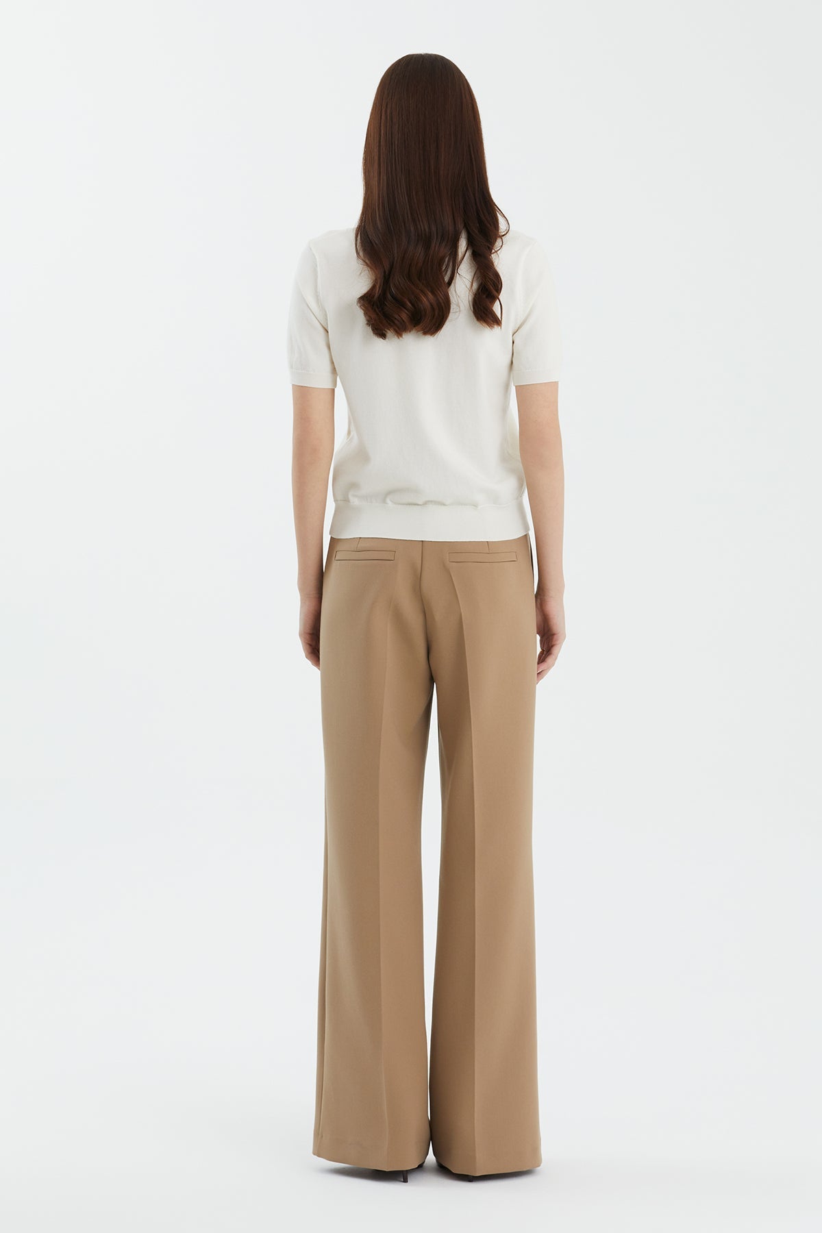 White Wool Polo Neck Knit