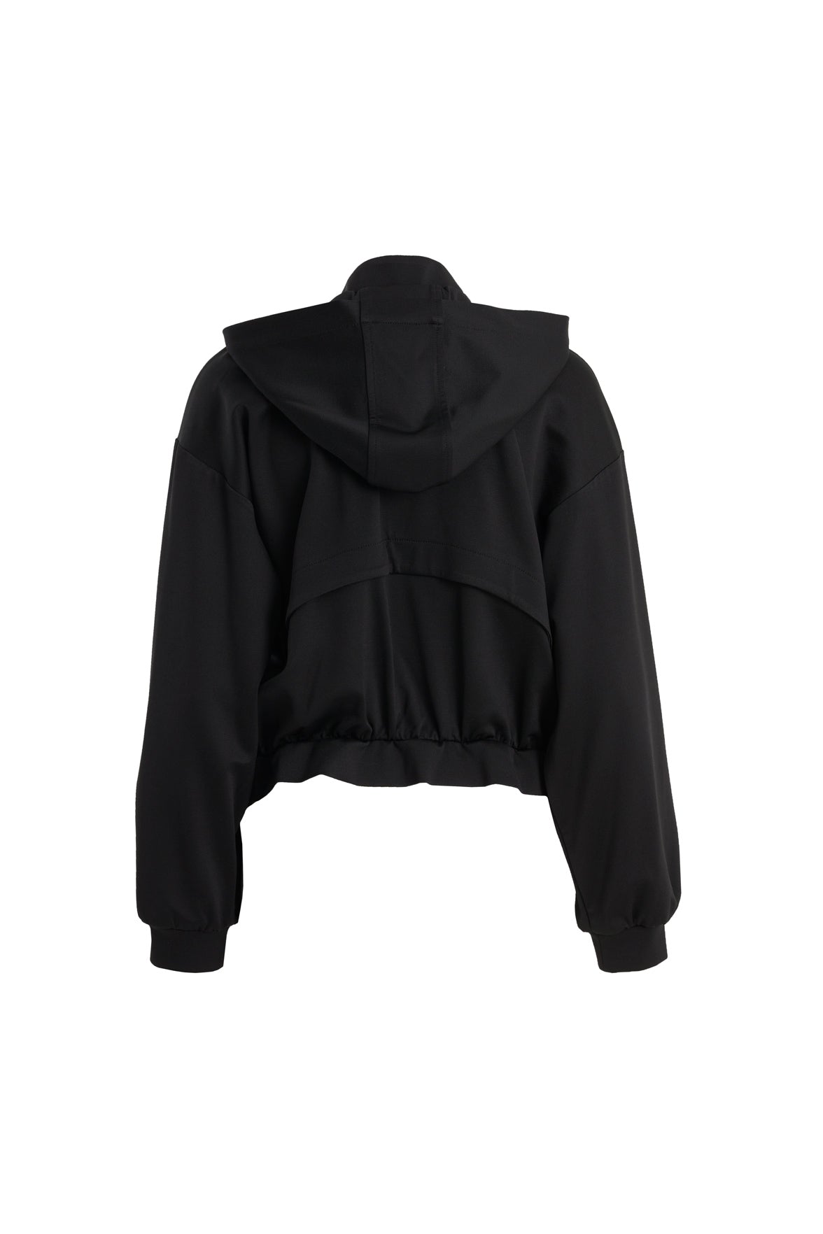 Black Embroidered Hooded Sweatshirt