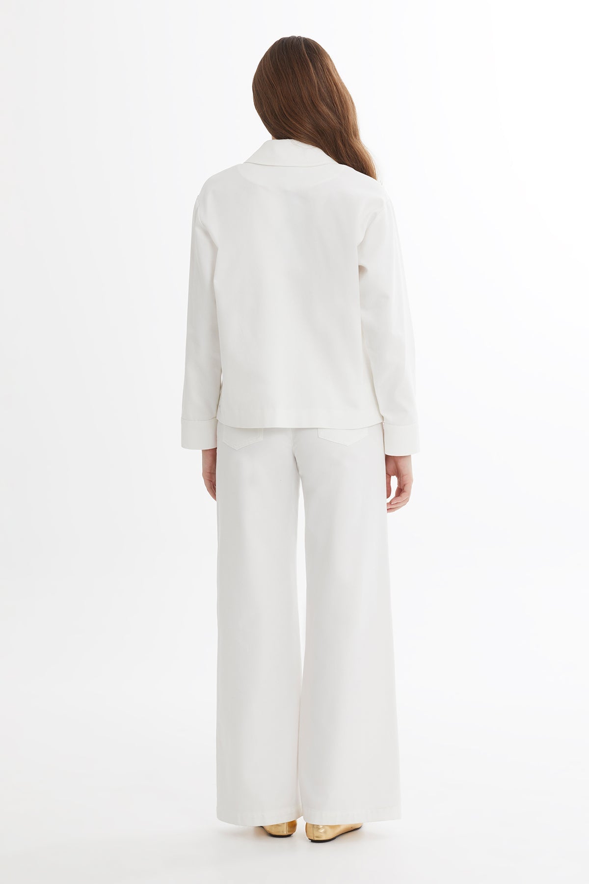 Ecru Canvas Embroidered Jacket