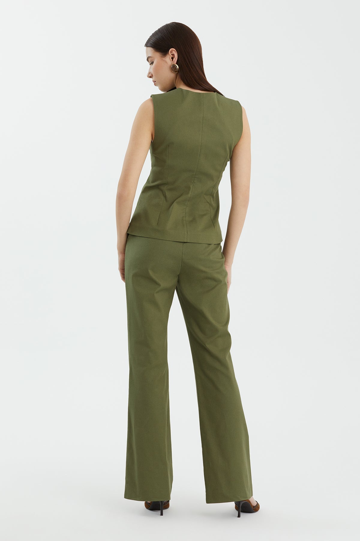 Green Pocket Detail Vest