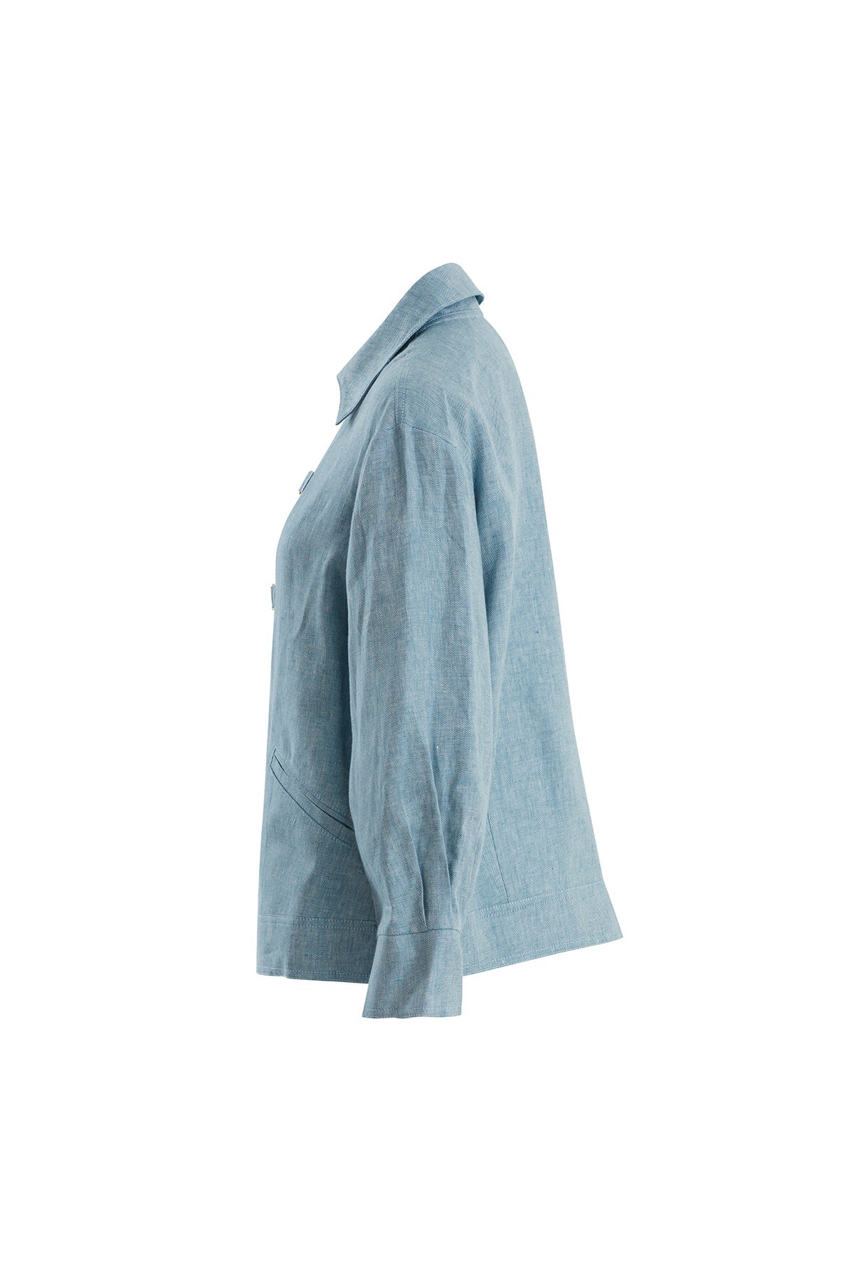 Blue Gold Accessory Linen Jacket