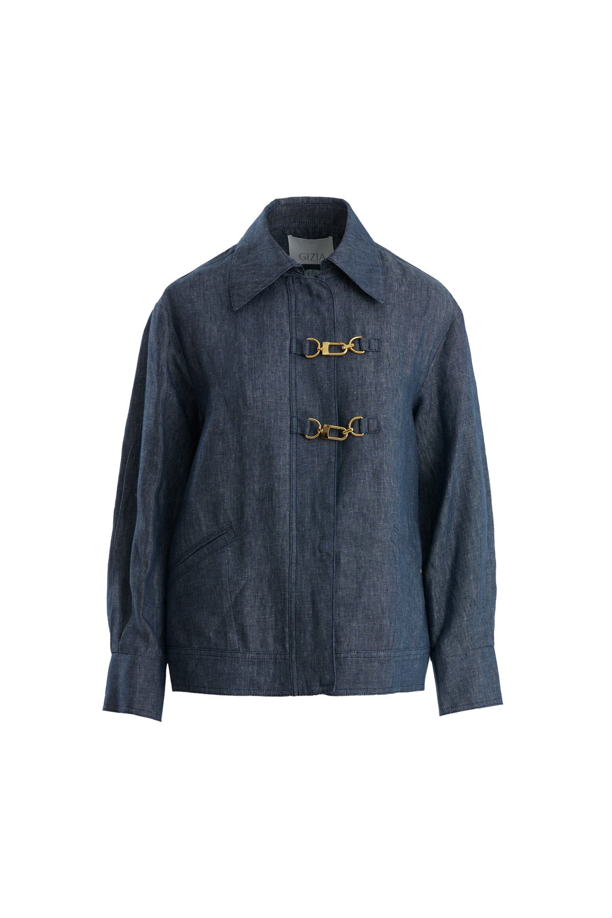 Blue Gold Accessory Linen Jacket