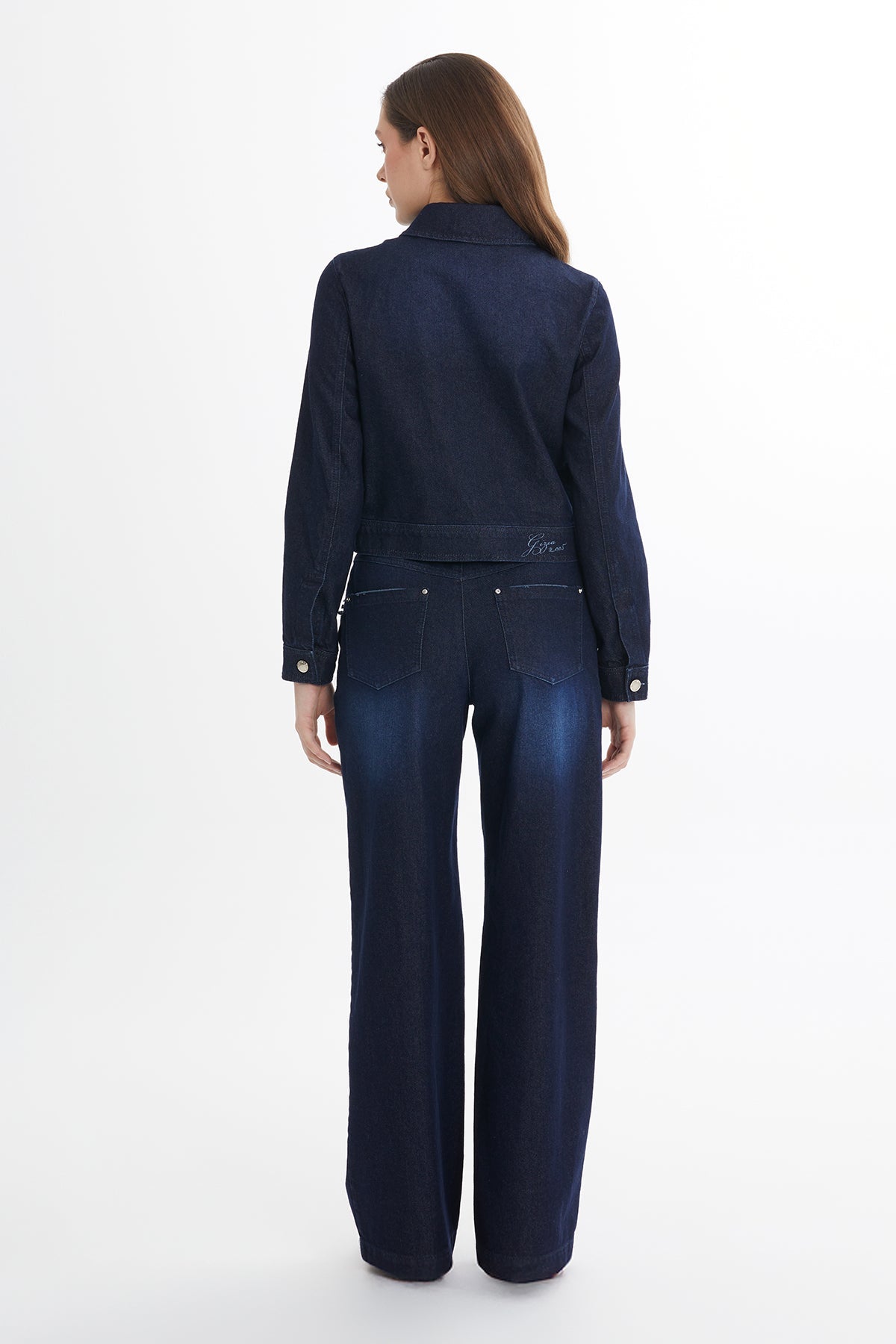 Blue Embroidered Denim Jacket