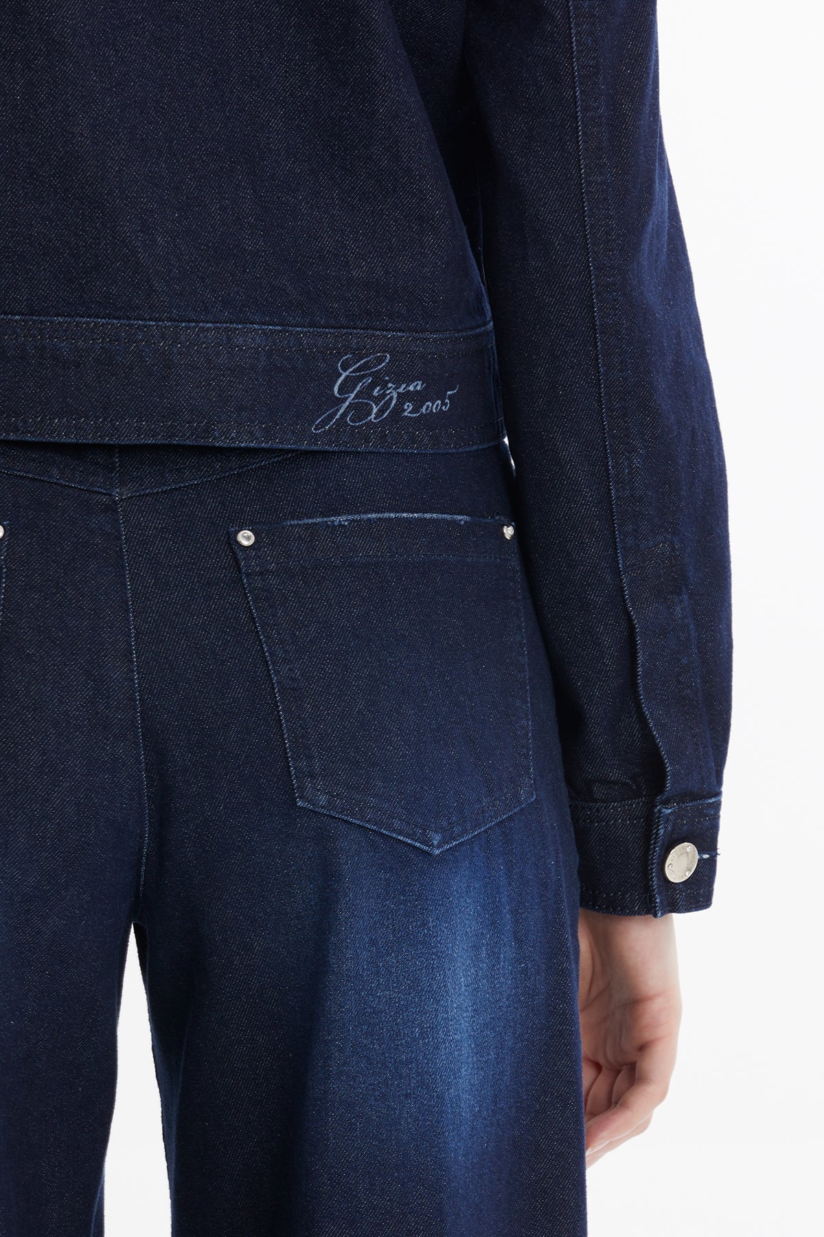 Blue Embroidered Denim Jacket