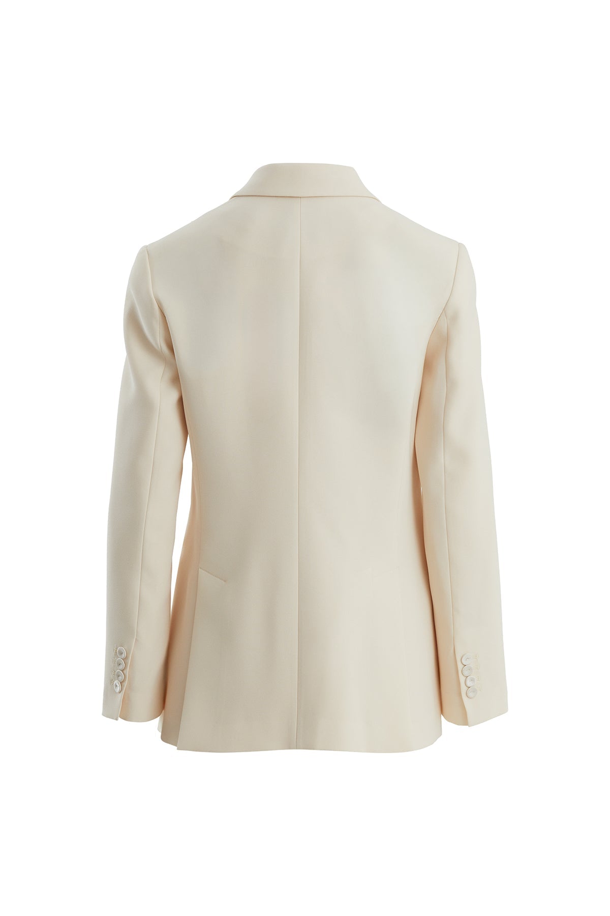 Beige Wrap-Closure Long-Sleeve Jacket