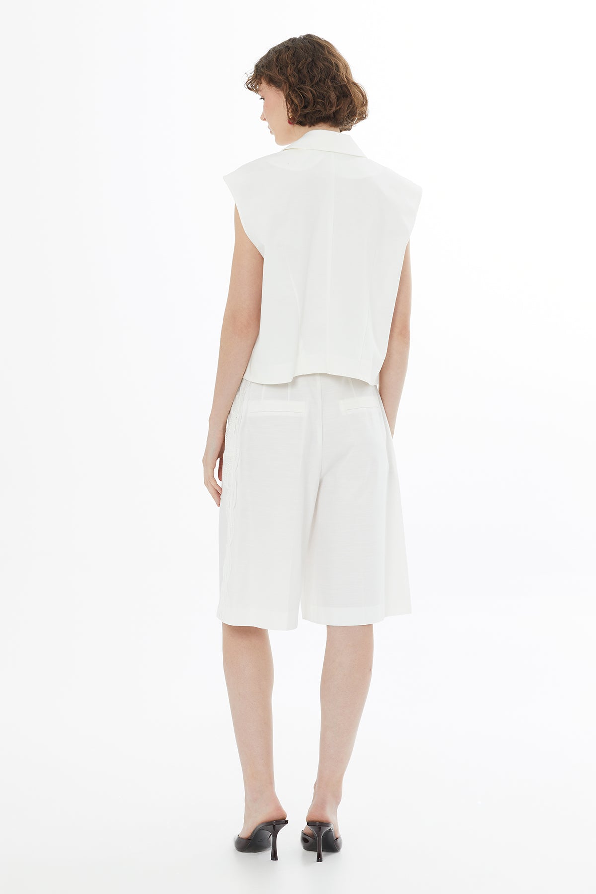 Ecru Buckle Detail Jacket