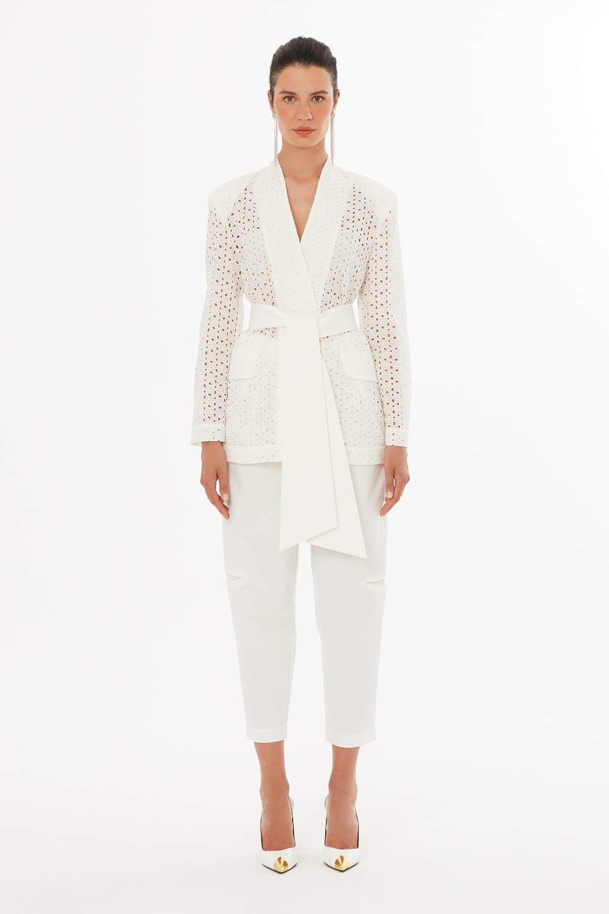 Ecru Removable Belt Jacket