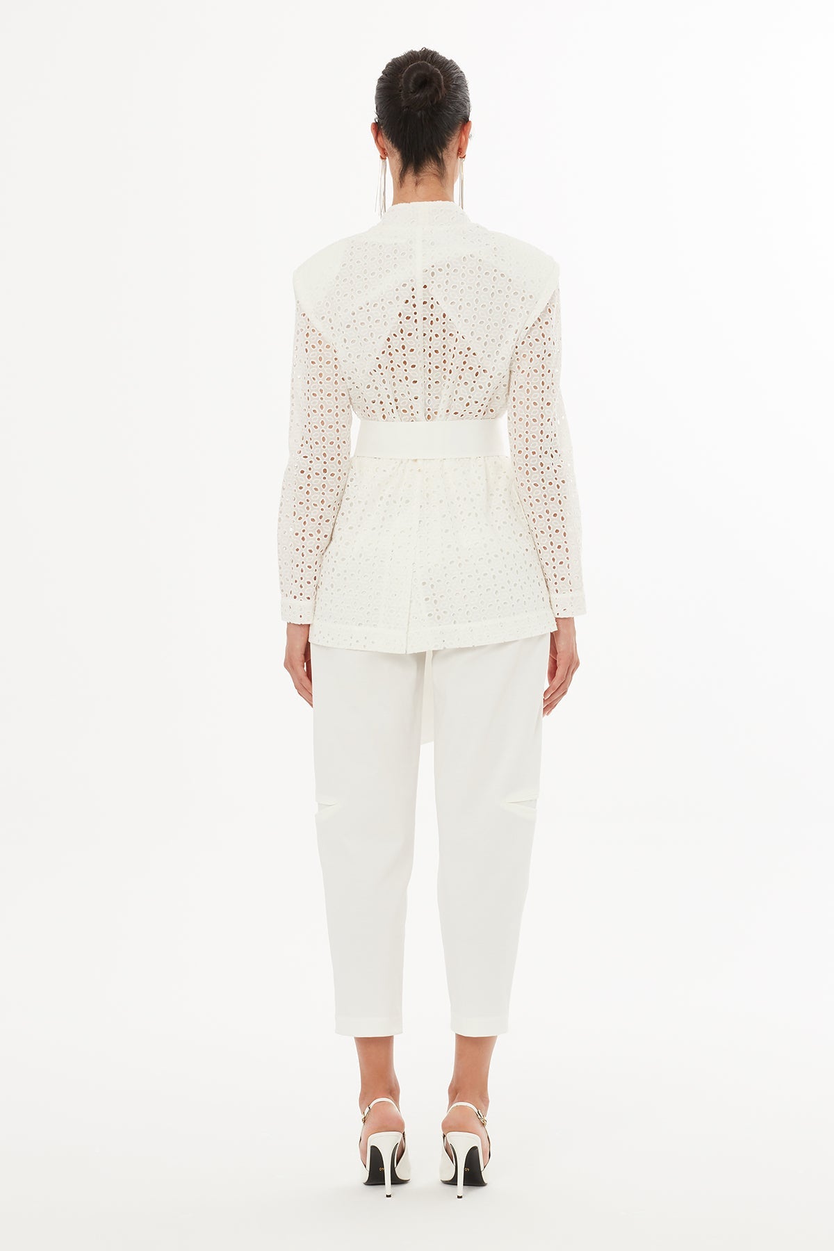 Ecru Removable Belt Jacket