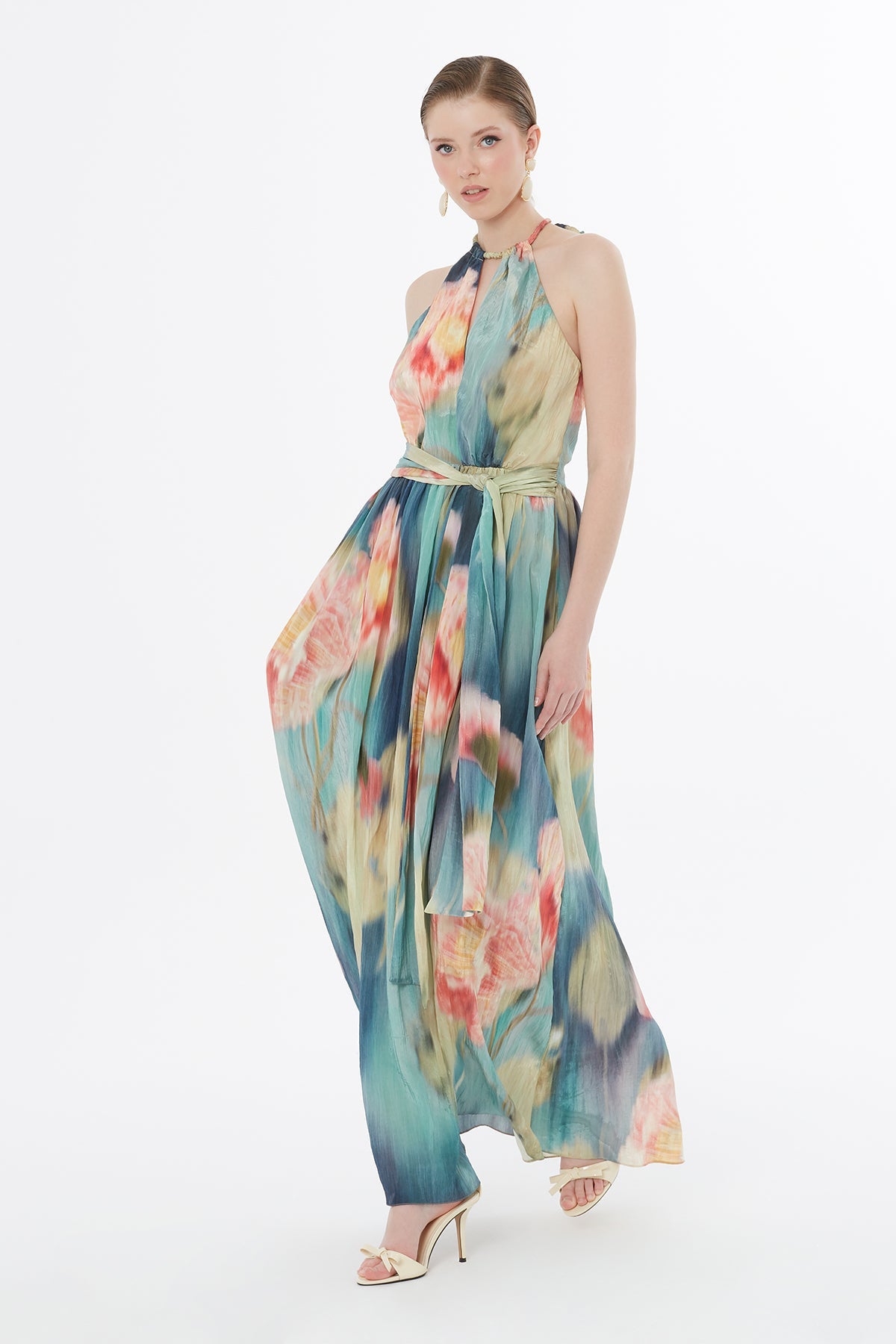 Beaded Tie Detail Dress