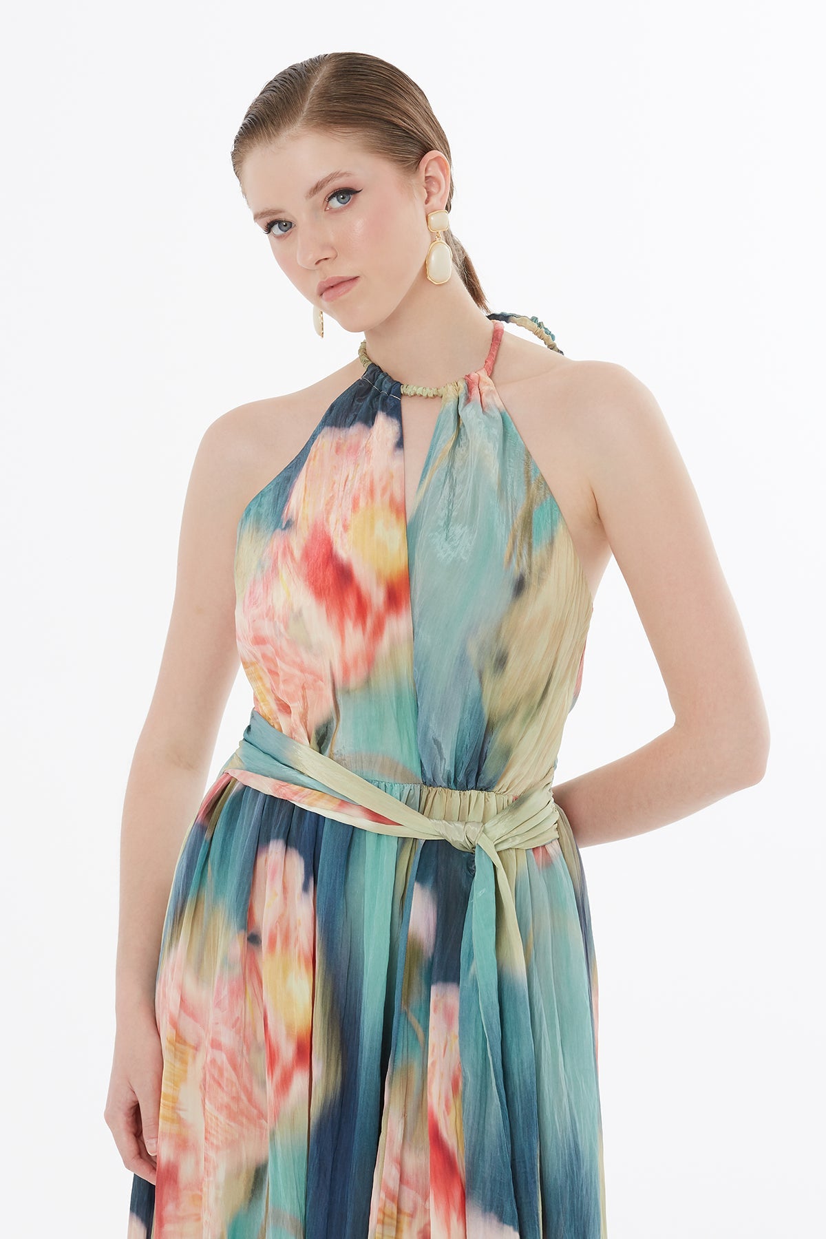 Beaded Tie Detail Dress