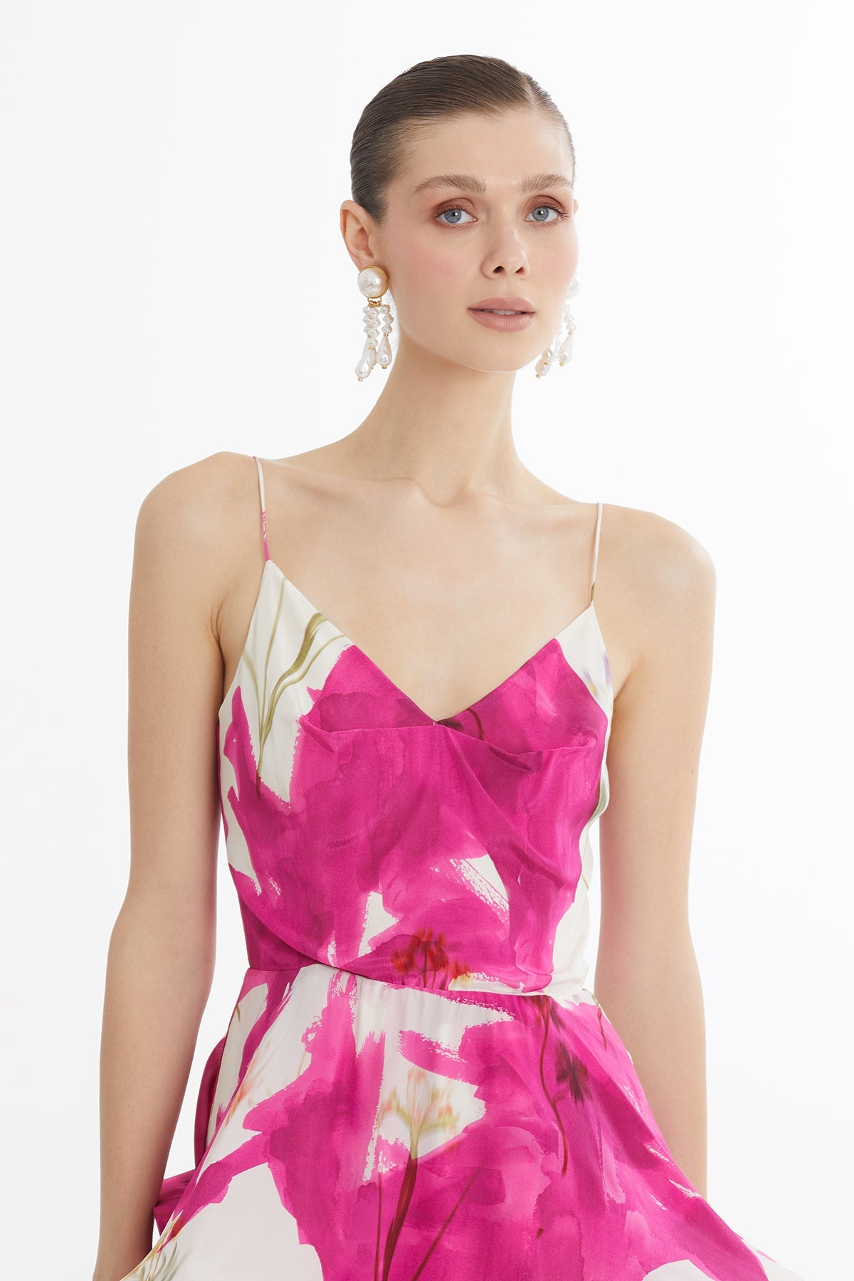 Strappy Printed Maxi Dress