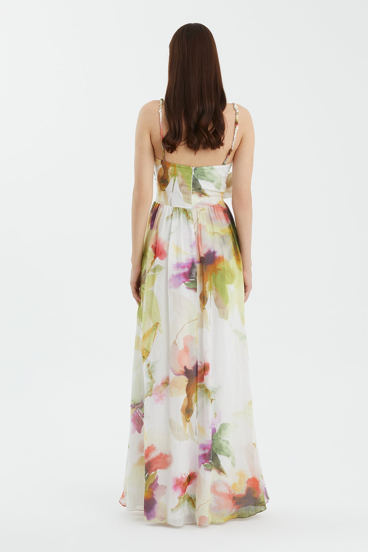 Embroidered Floral Print Dress