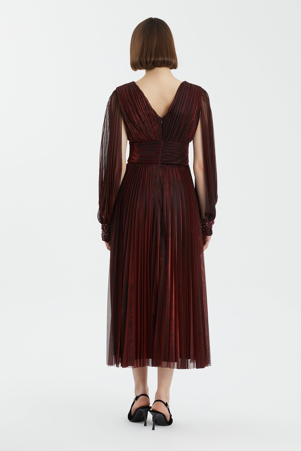 Red Embellished Maxi Dress